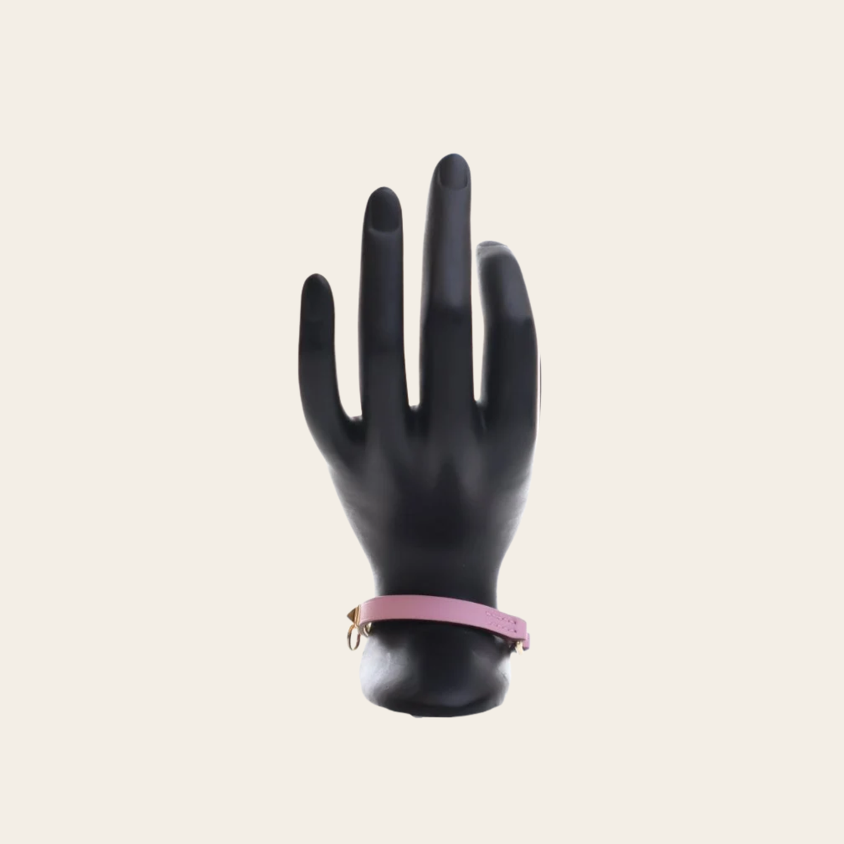 HERMÈS — Bracelet Mini Rivale en veau Swift Mauve Sylvestre, Taille T2