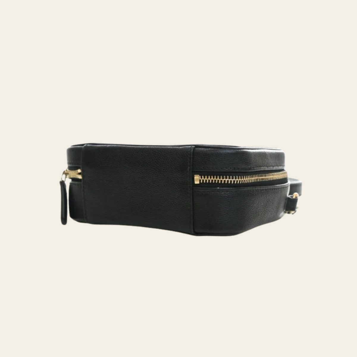 CHANEL — Mini sac bandoulière Filigree en cuir caviar noir