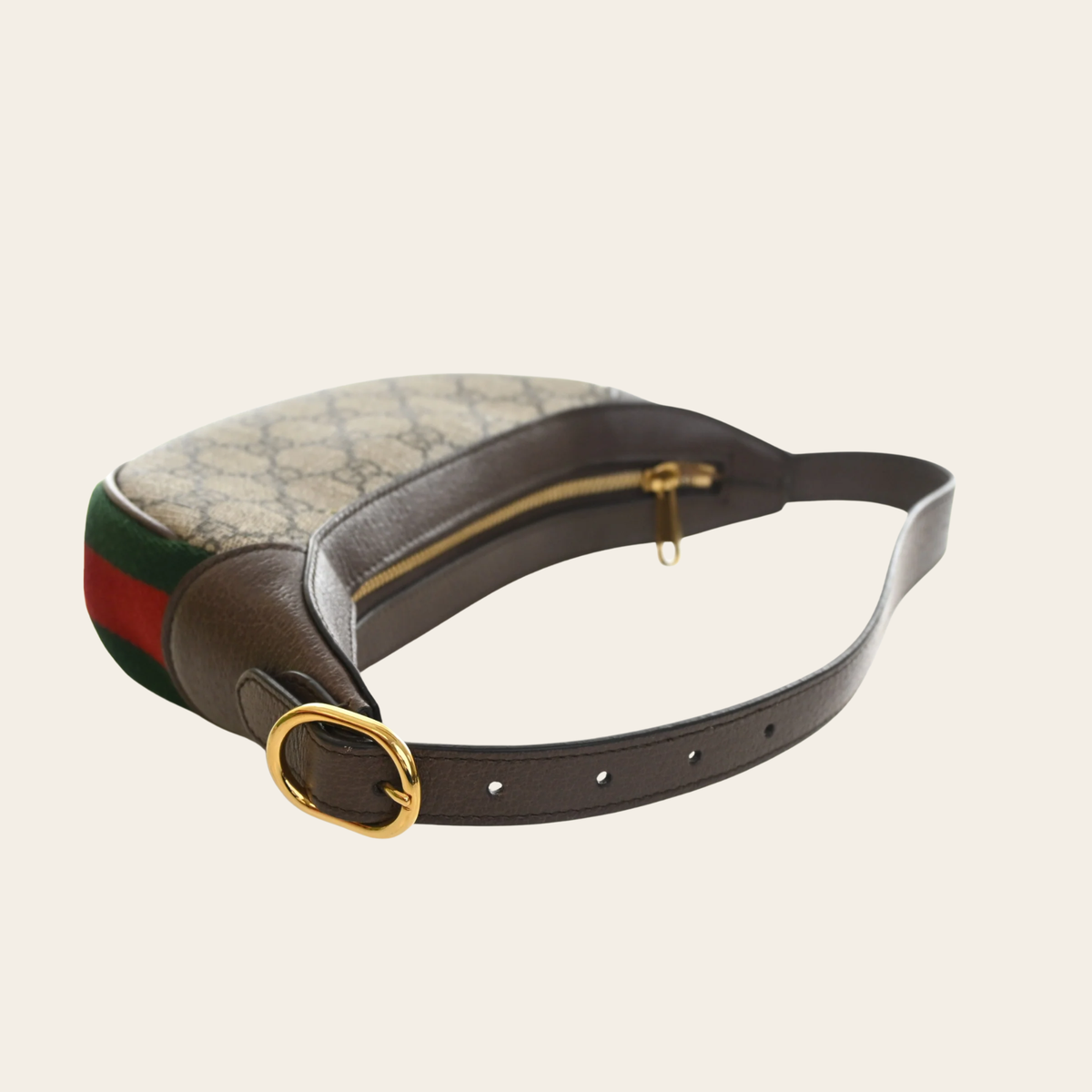 GUCCI — Mini sac hobo Ophidia Half Moon en toile GG Supreme