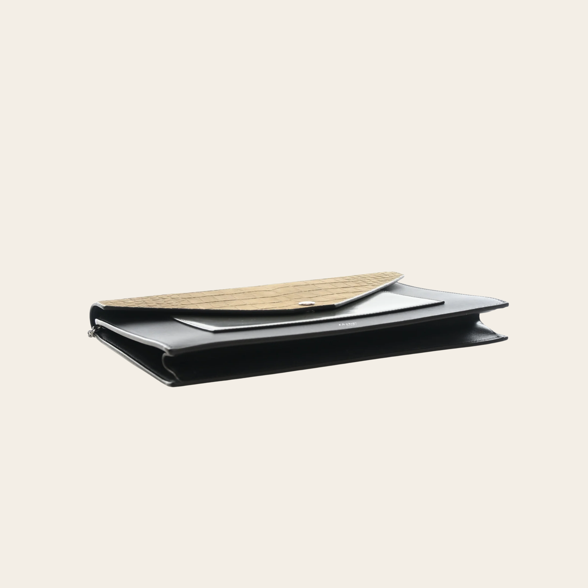CELINE — Grand portefeuille Pocket Envelope sur chaîne en cuir multicolore