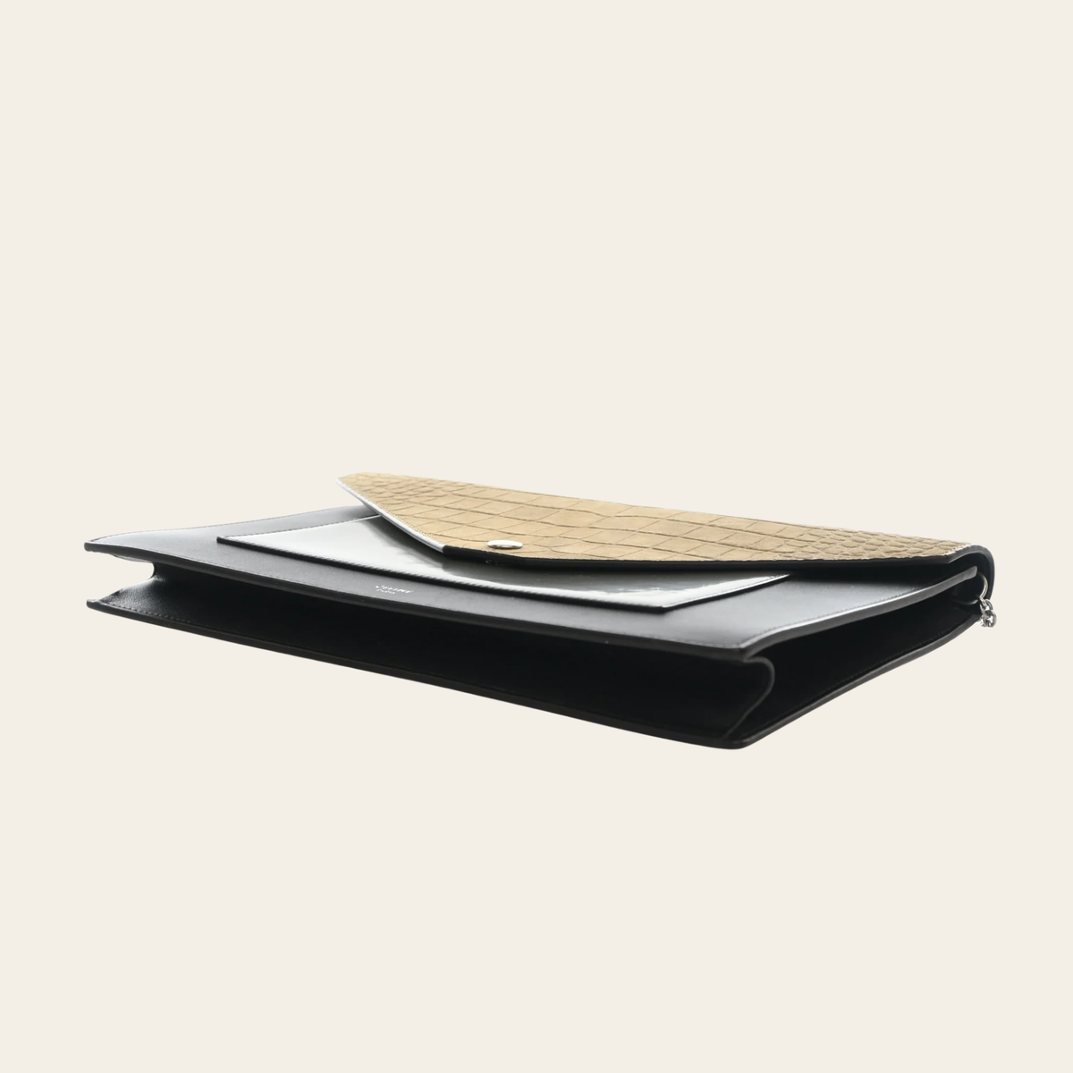 CELINE — Grand portefeuille Pocket Envelope sur chaîne en cuir multicolore