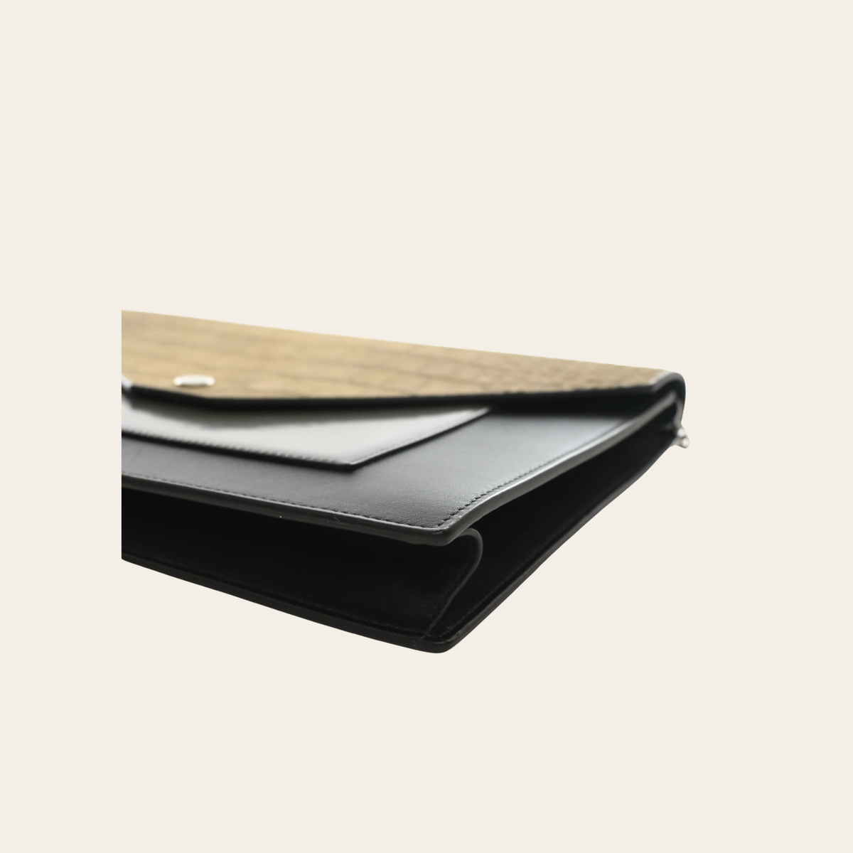 CELINE — Grand portefeuille Pocket Envelope sur chaîne en cuir multicolore