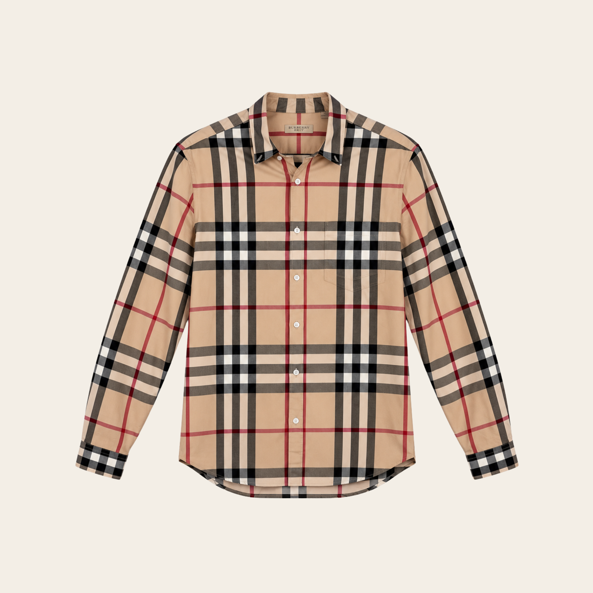 BURBERRY BRIT — Chemise homme Check Archive Beige en coton, Taille L