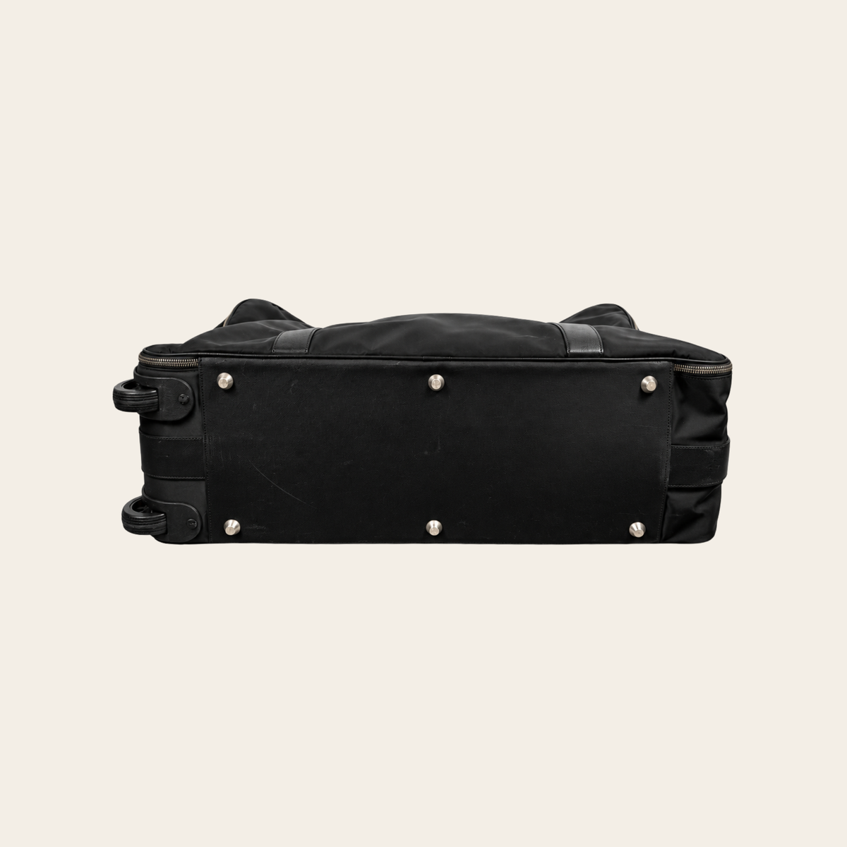 PRADA — Grand porte-habits de voyage Tessuto Nylon noir à finitions en cuir