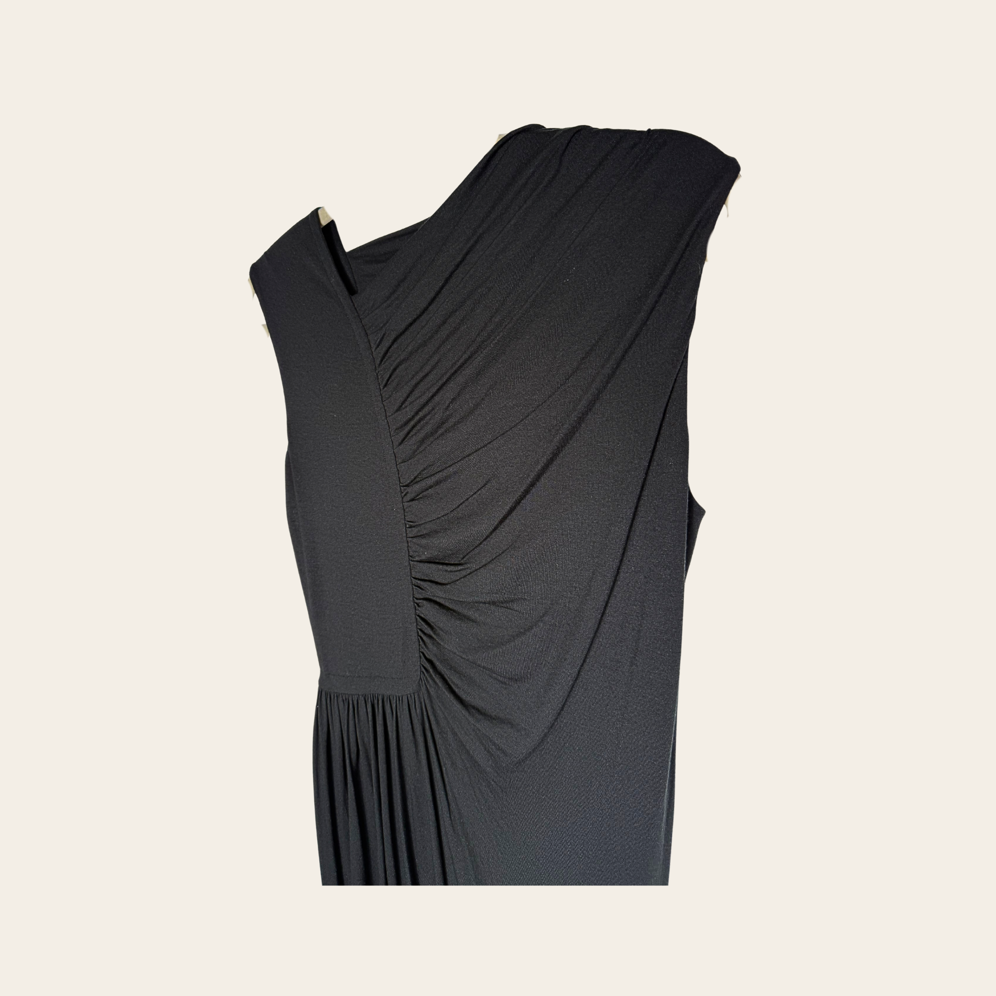 BOSS by Hugo Boss – Robe Asymétrique Drapée Noire, S
