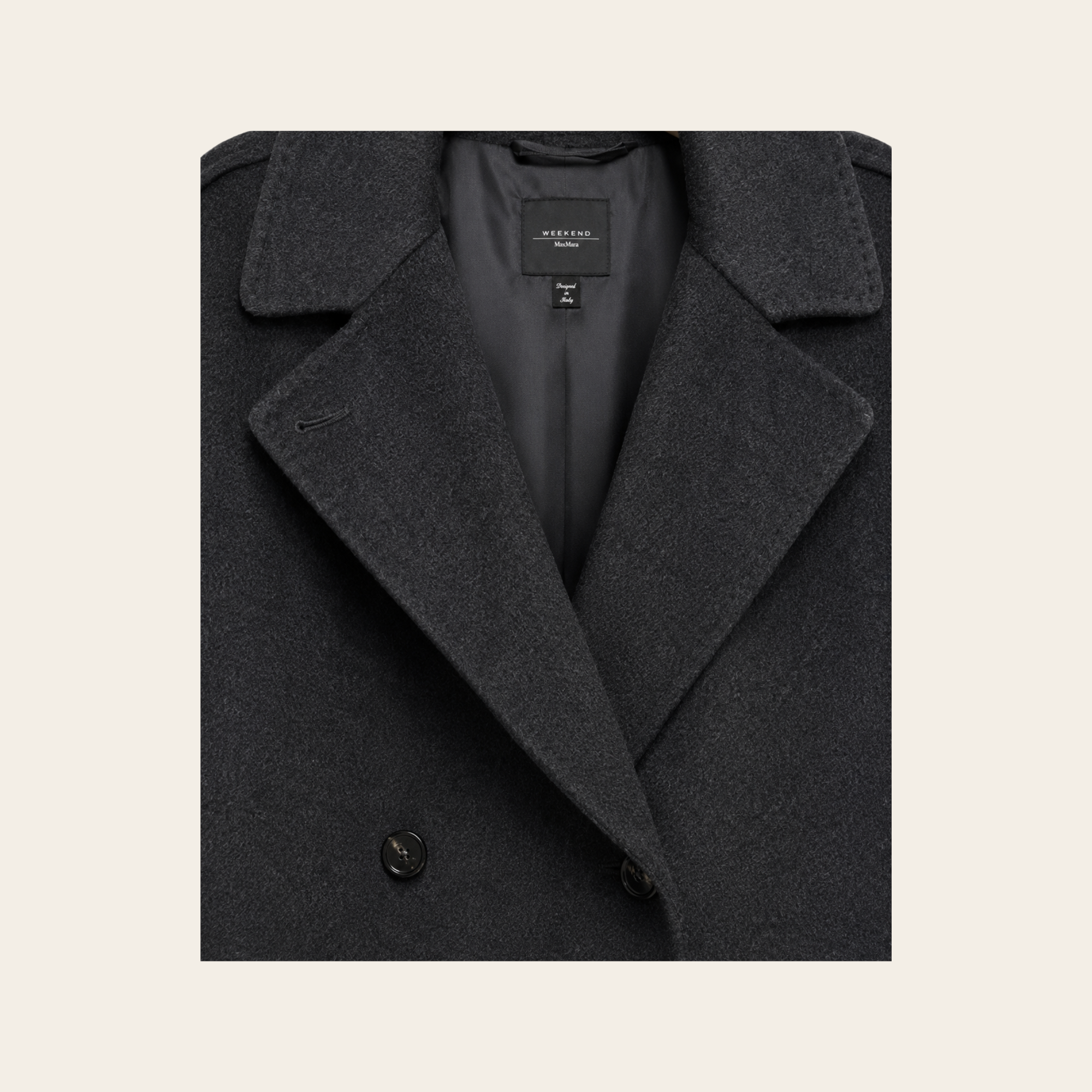 Weekend Max Mara – Manteau Long Ceinturé en Laine, IT 42, M