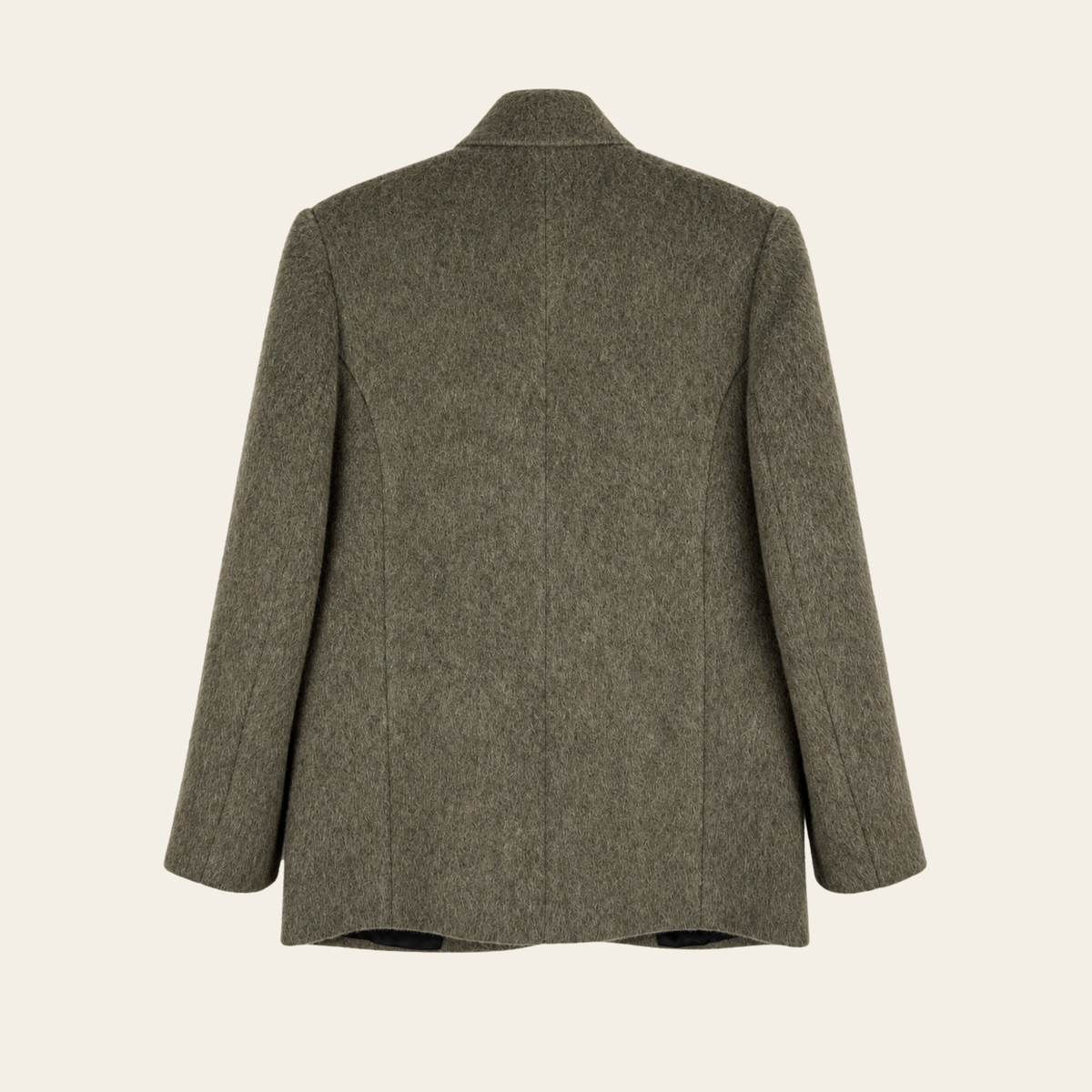 ANINE BING – Blazer Quinn en laine et mohair vert militaire foncé, XS