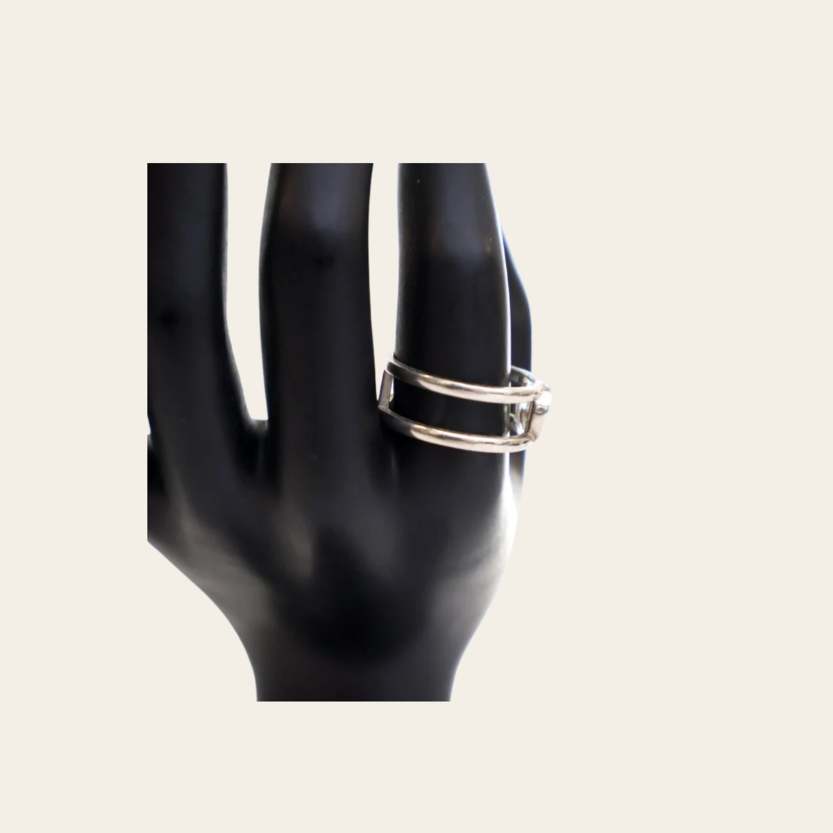 Bague Gucci Interlocking G à double anneau, Taille 24