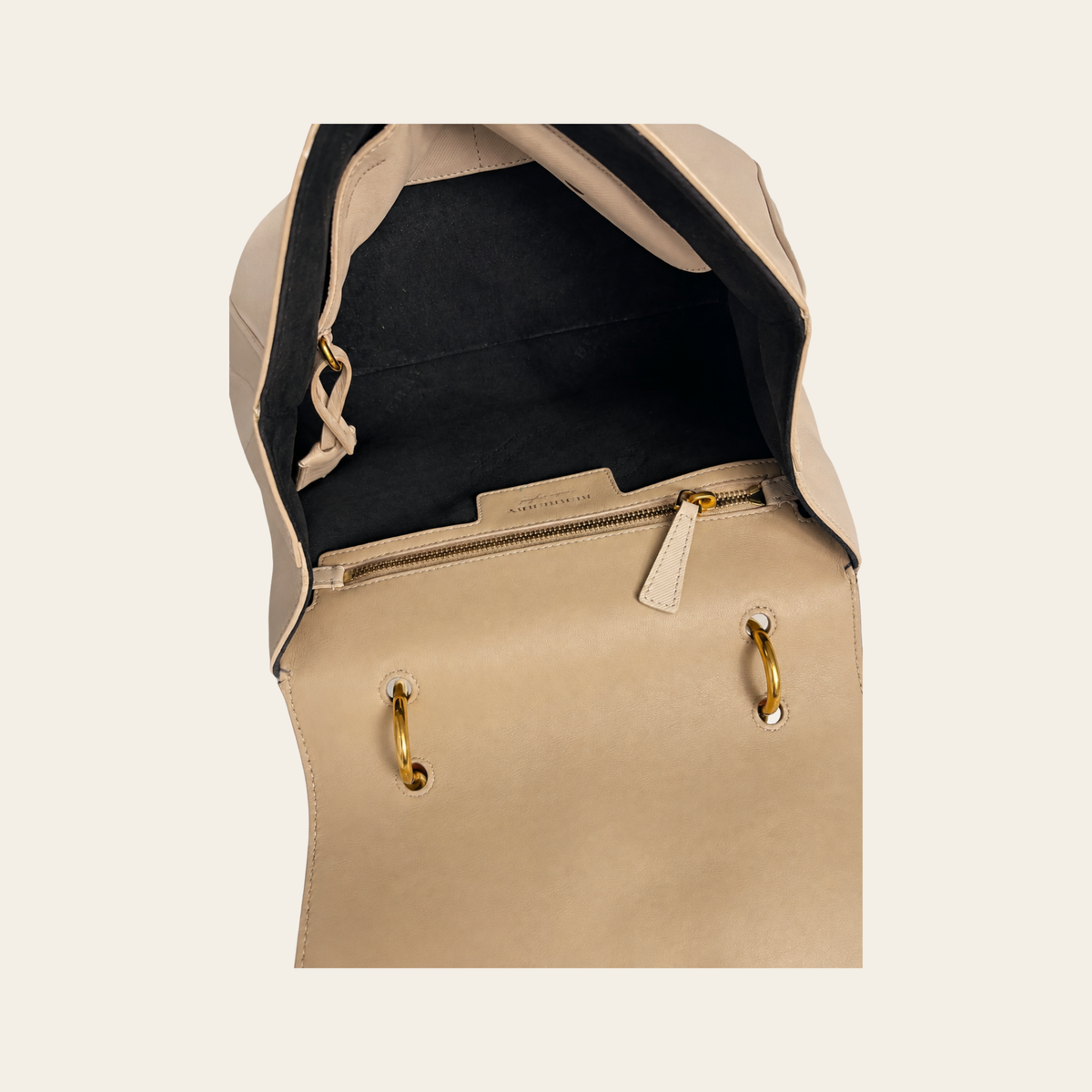 BURBERRY — Sac DK88 Medium en cuir Trench beige et brun