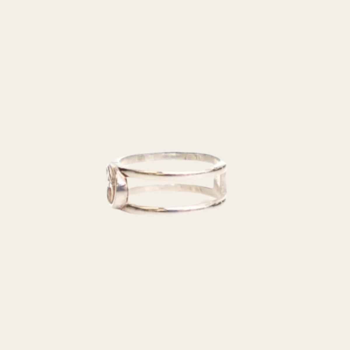 Bague Gucci Interlocking G à double anneau, Taille 24