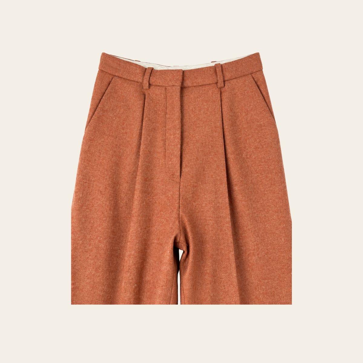 Pantalon Acne Studios Milli en laine rose poudré – Taille S