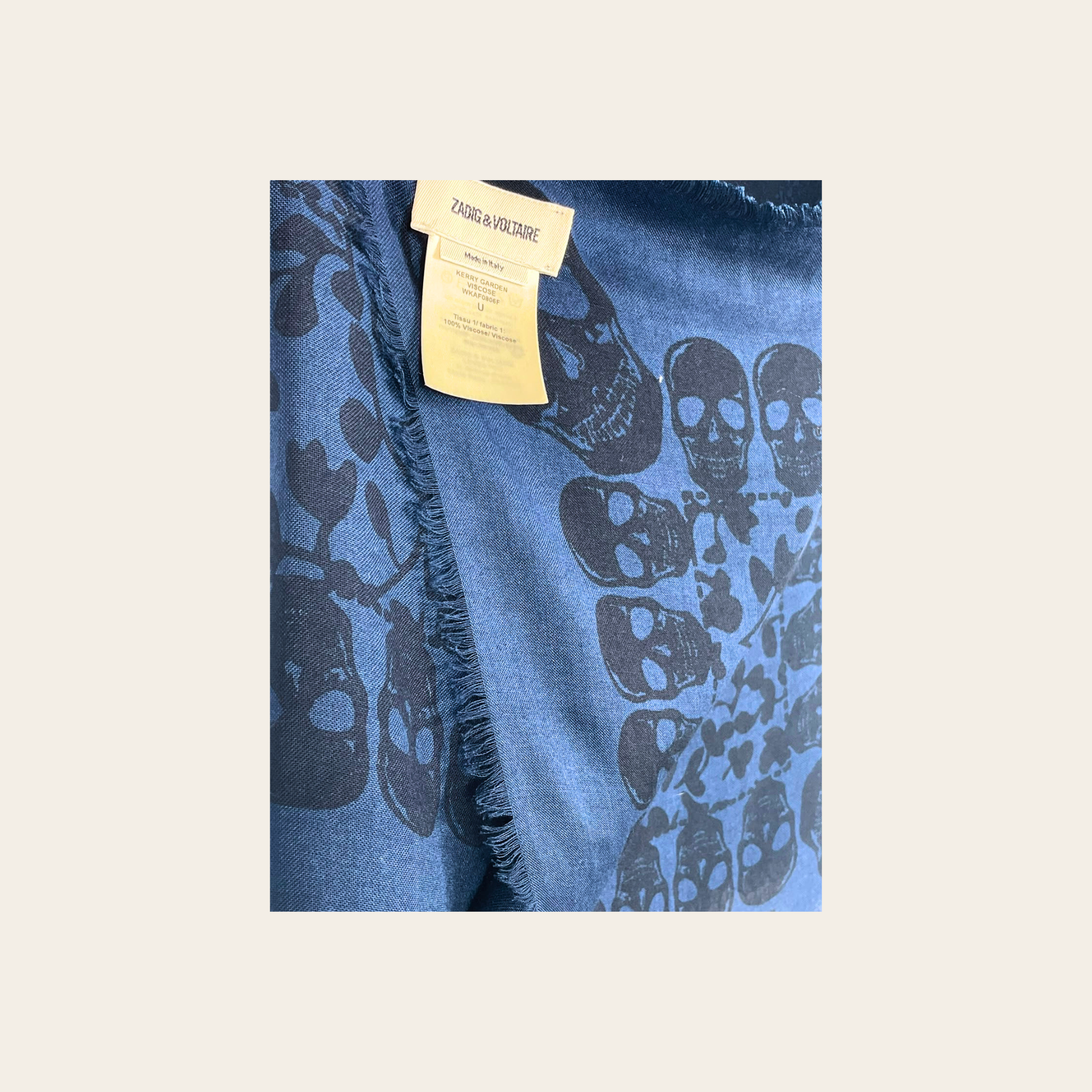 Zadig & Voltaire – Foulard Kerry Garden Bleu