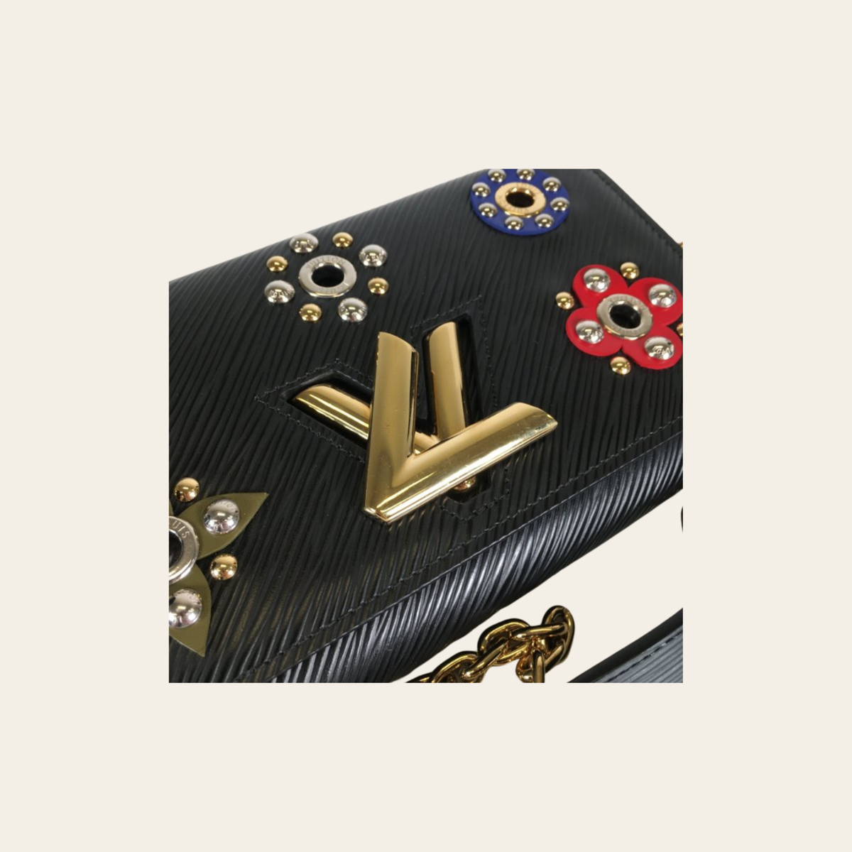 LOUIS VUITTON – Epi Mechanical Flowers Twist Chain Wallet