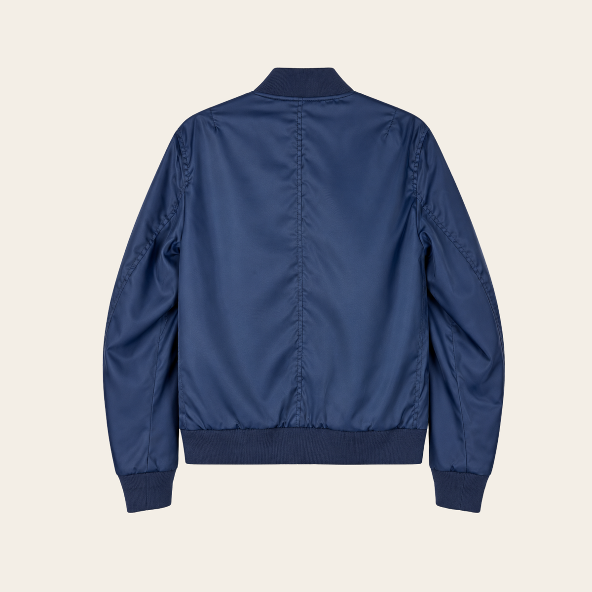 Coach – Blouson aviateur MA-1 en nylon bleu marine et cuir, M