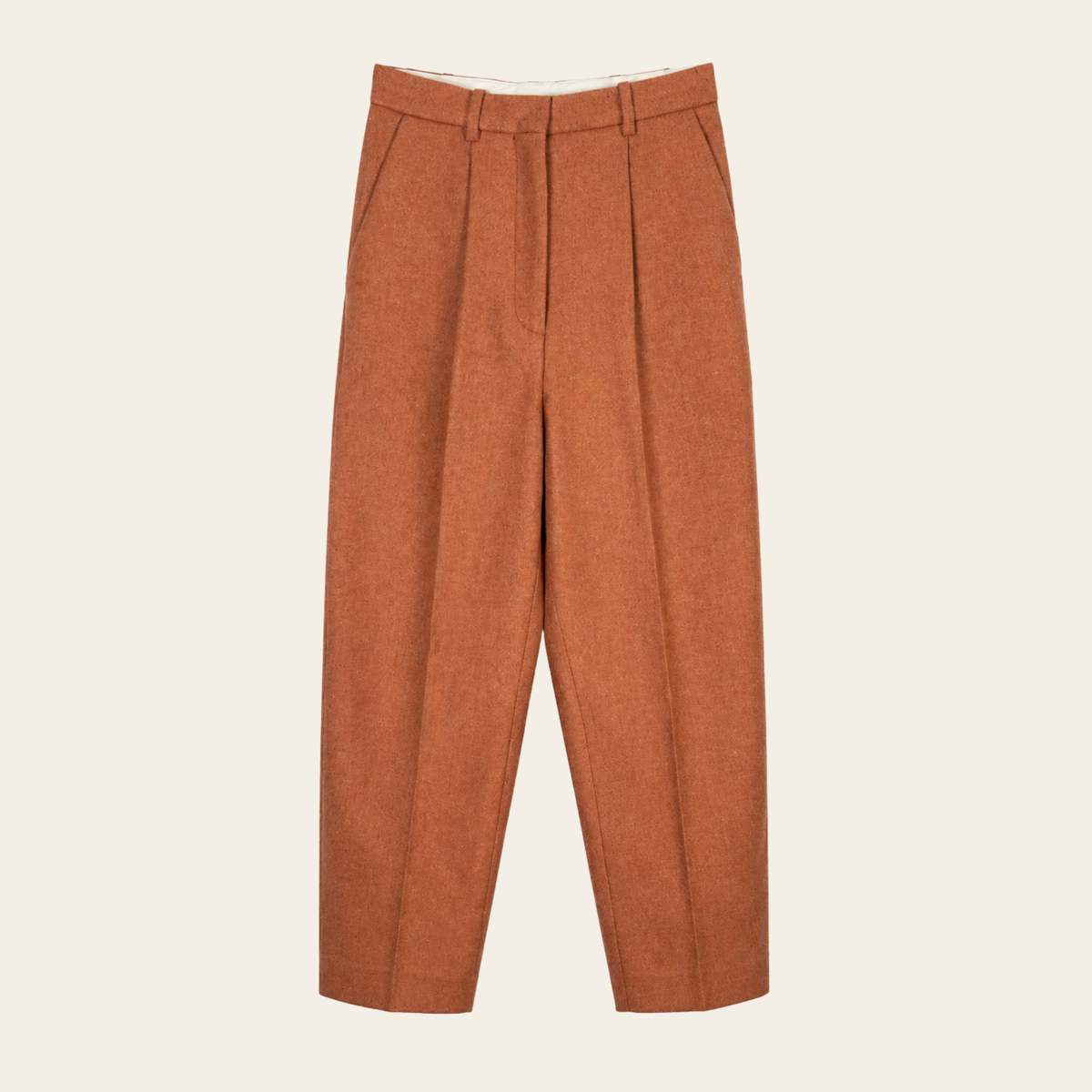 Pantalon Acne Studios Milli en laine rose poudré – Taille S