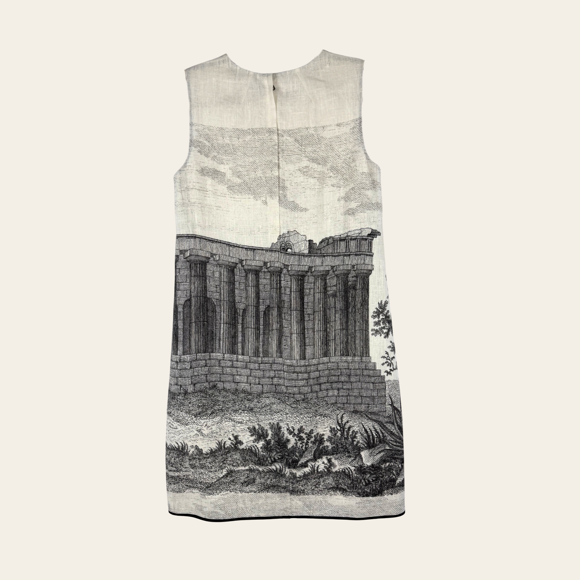 Dolce & Gabbana – Robe Temple Grec Imprimé, IT 40, M