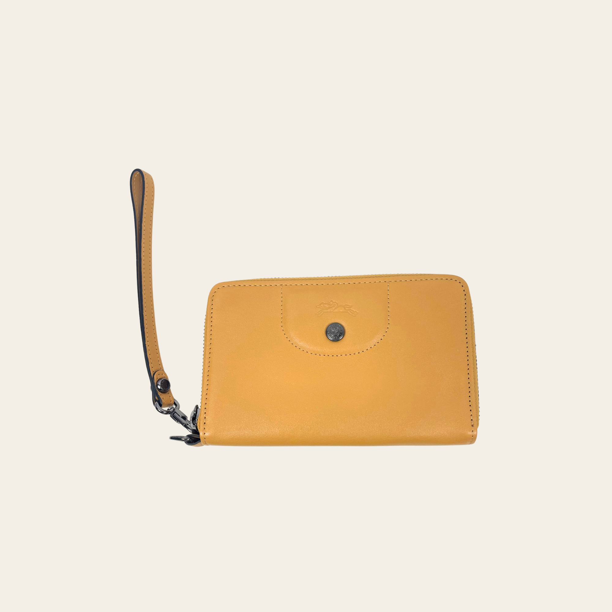 LONGCHAMP – Portefeuille Compact Zippé en Cuir