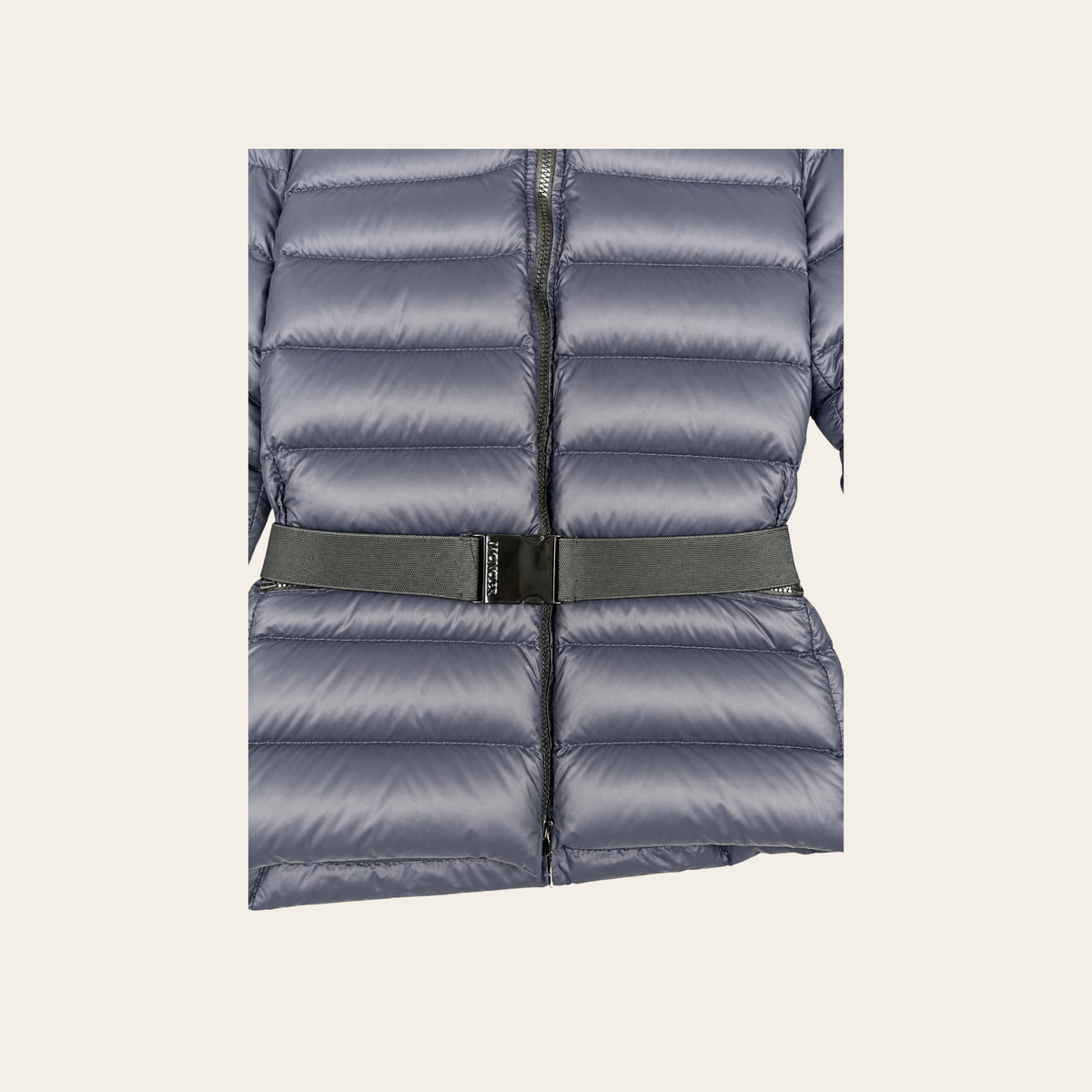 MONCLER — Doudoune Bea ceinturée en duvet bleu marine, S