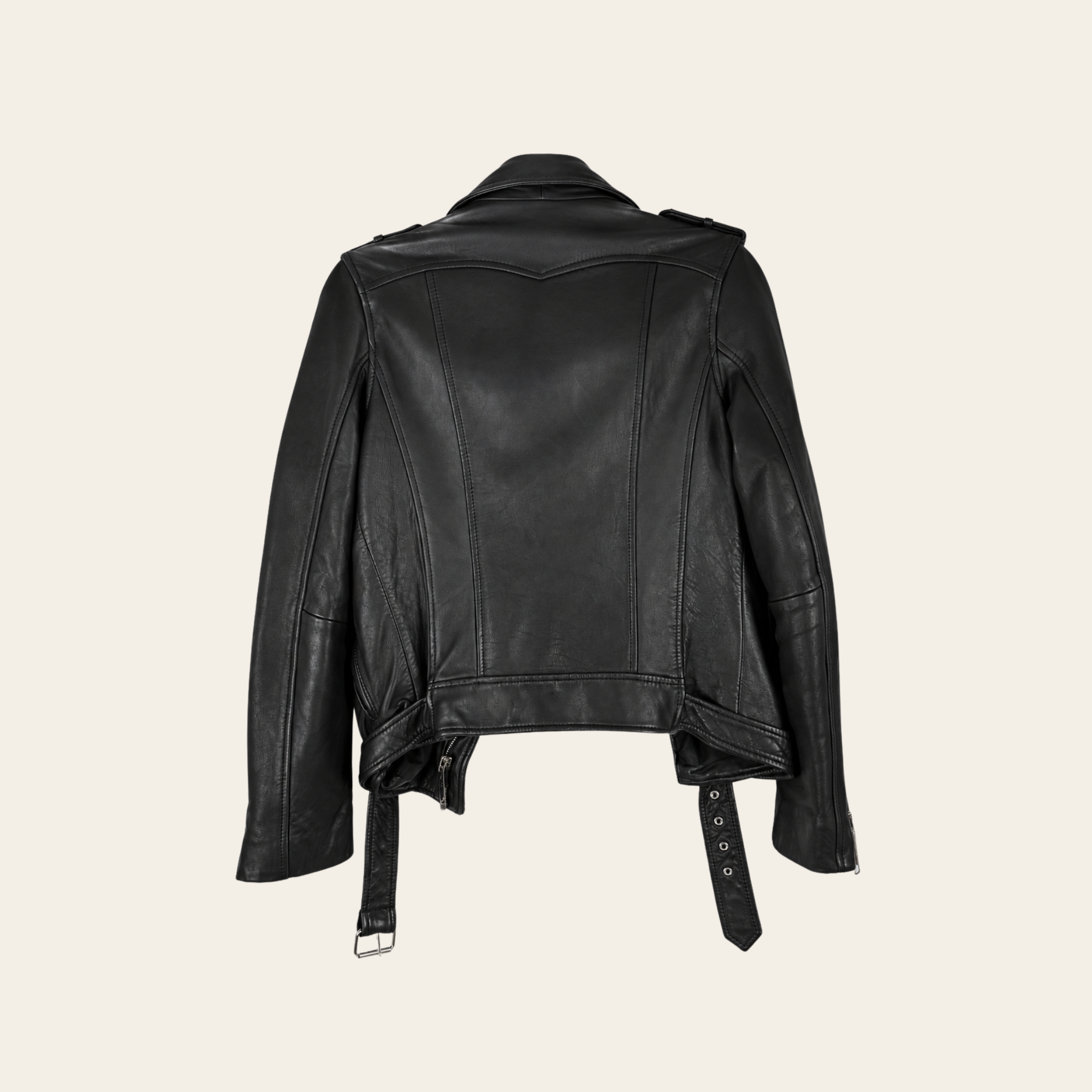 MAJE – Blouson Perfecto en Cuir Noir, Taille 40