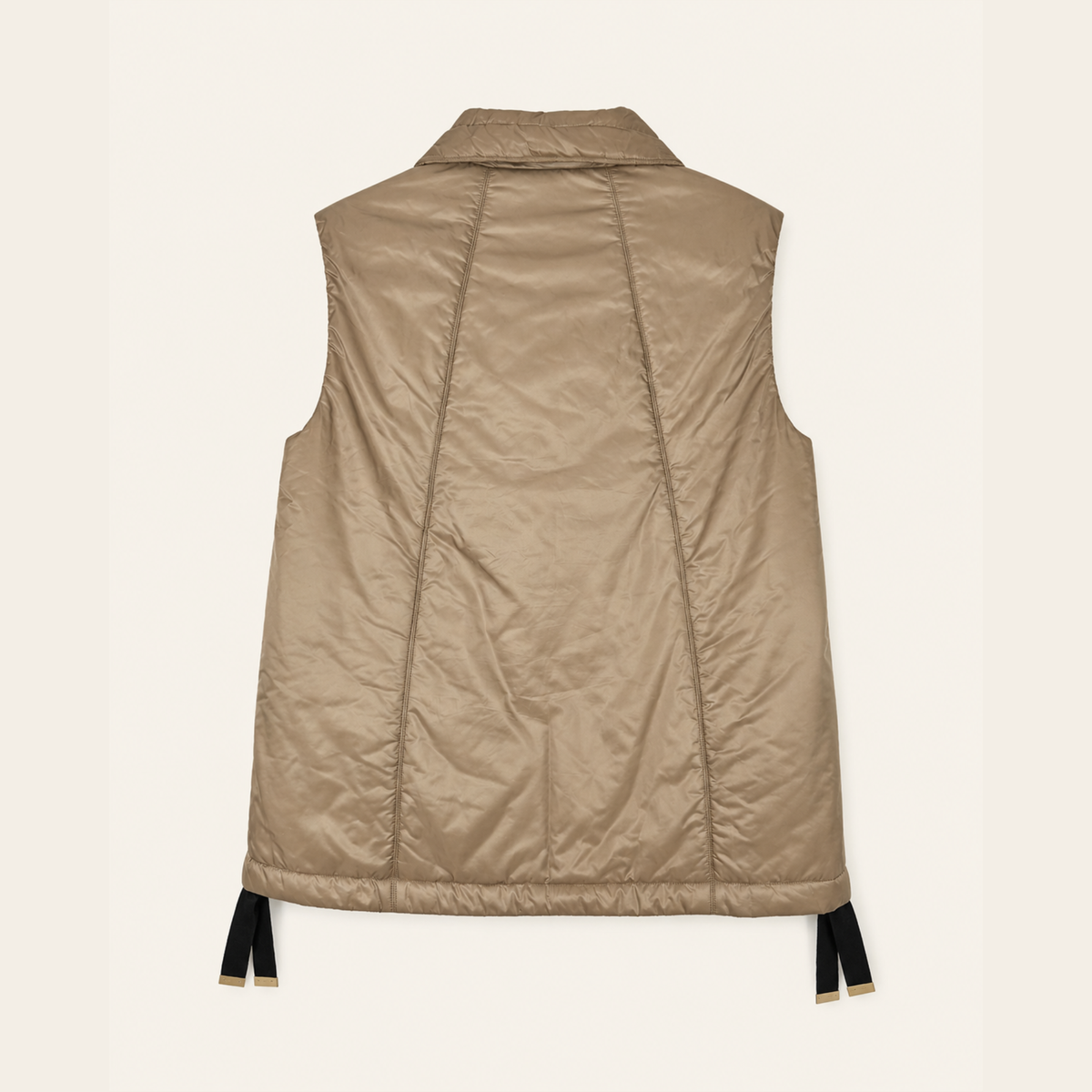 MAX MARA The Cube – Gilet rembourré CAMELUXE en toile technique – Beige doré M