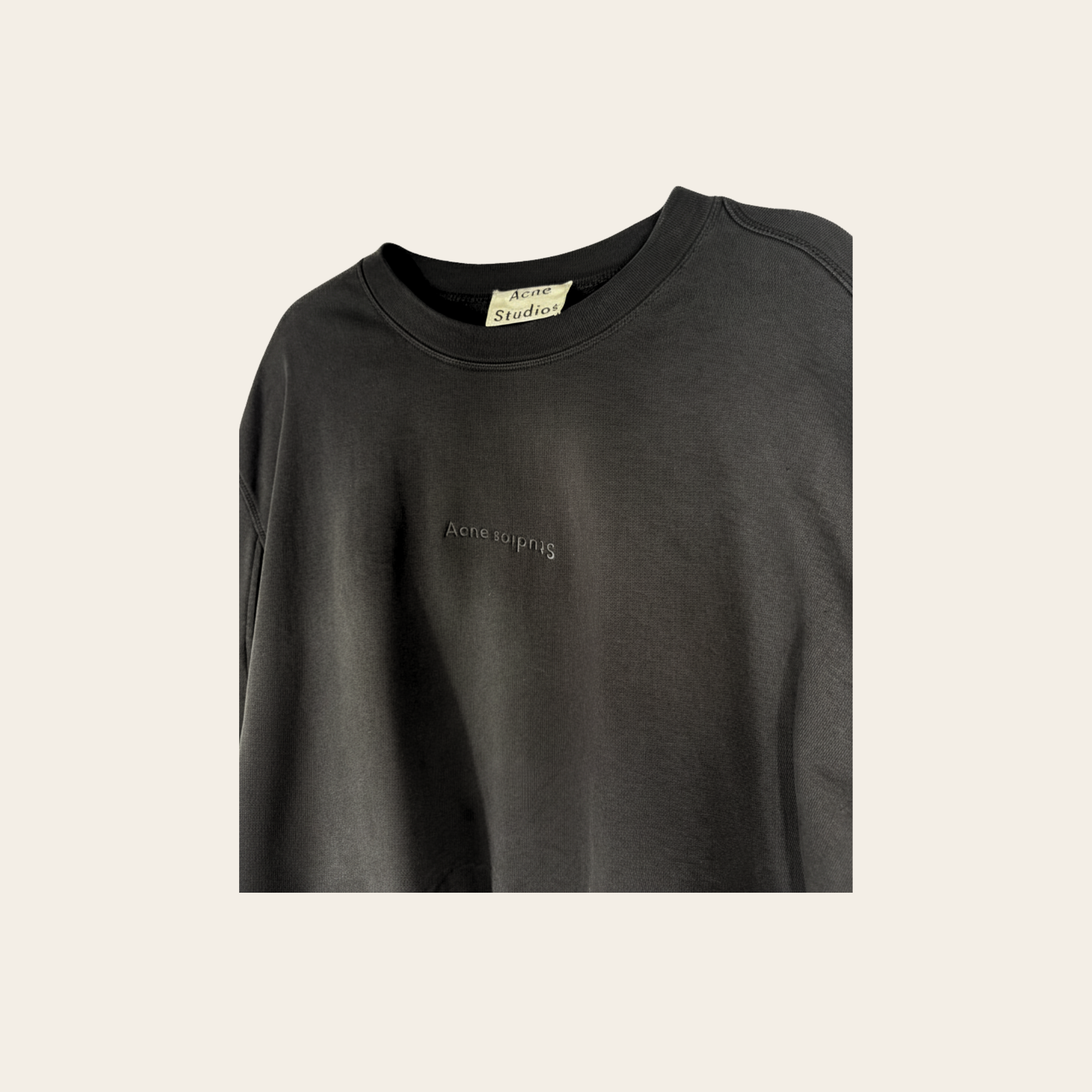 ACNE STUDIOS – Sweat Court Odice Emboss Logo, Taille S