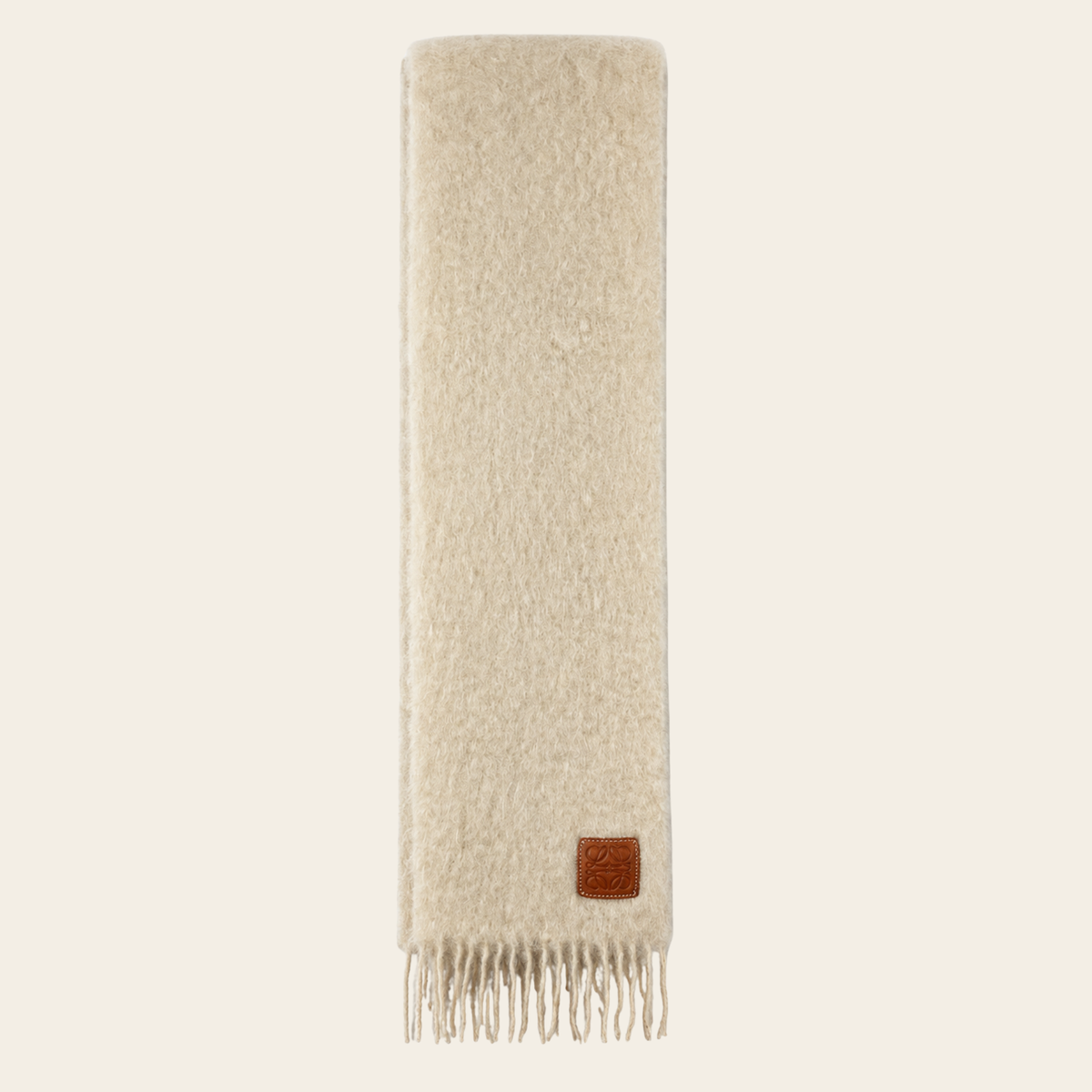 ÉCHARPE ANAGRAM LOEWE EN MOHAIR ET LAINE IVOIRE