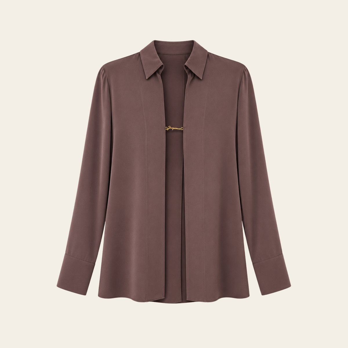JACQUEMUS — La Chemise Notte, collection La Montagne, brun, taille 36