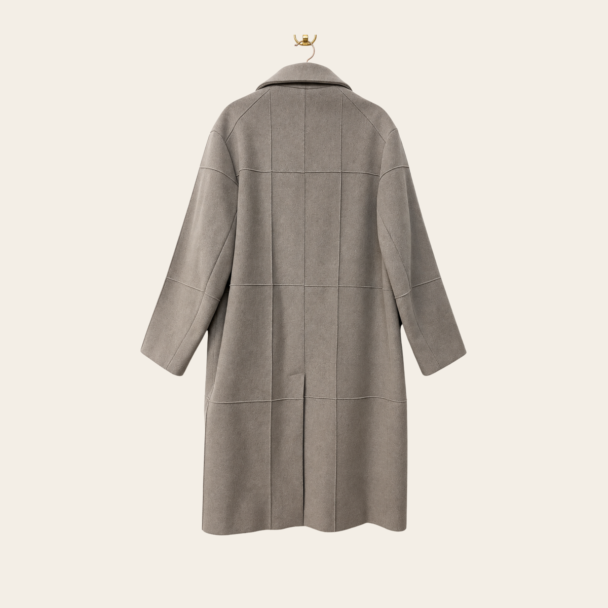 JACQUEMUS — Manteau long gris L’Année 97 en laine, taille 38