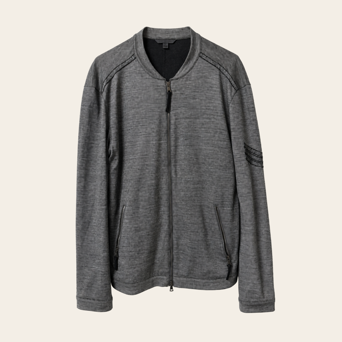 VESTE MILITAIRE EN MAILLE JOHN VARVATOS GRIS MOYEN, M