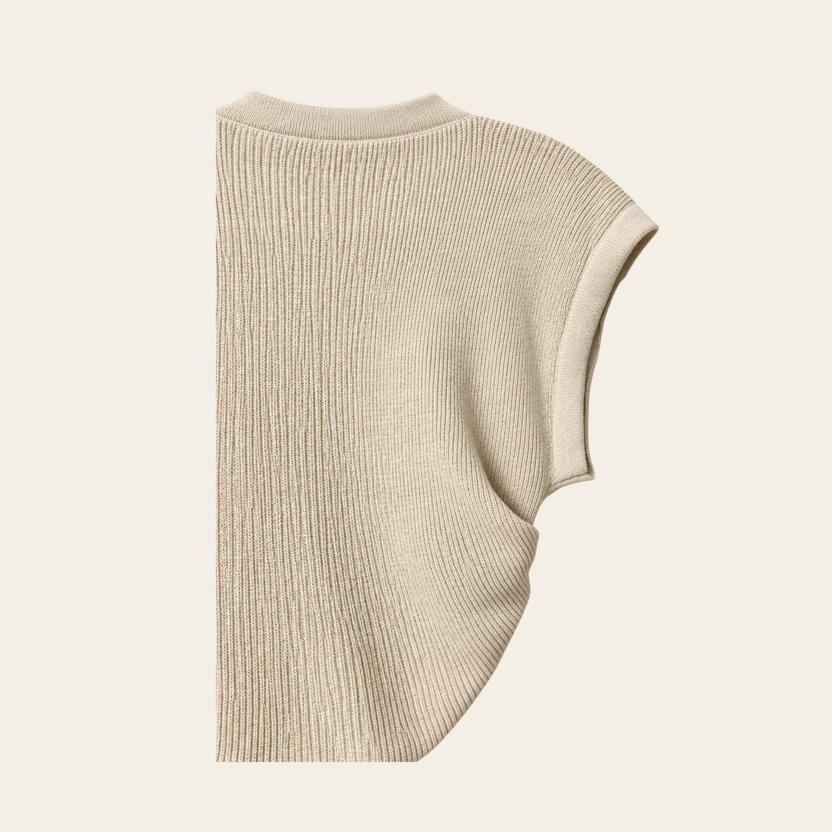 JACQUEMUS — Le Gilet Noué en maille de lin écru, S