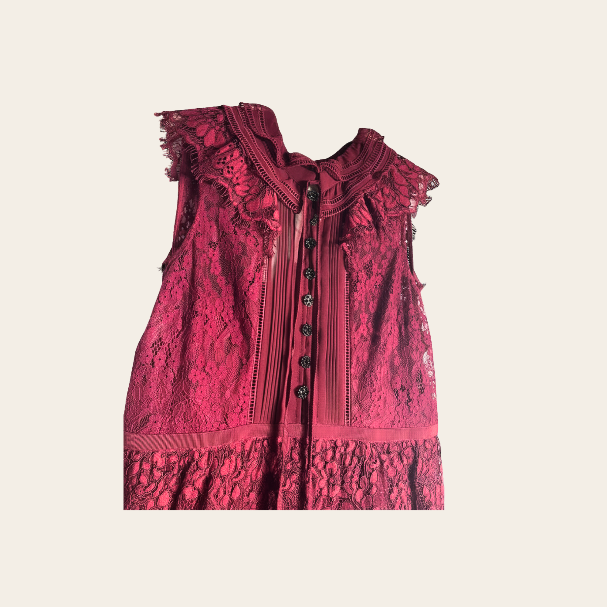 Self-Portrait – Robe Midi en Dentelle Guipure, M