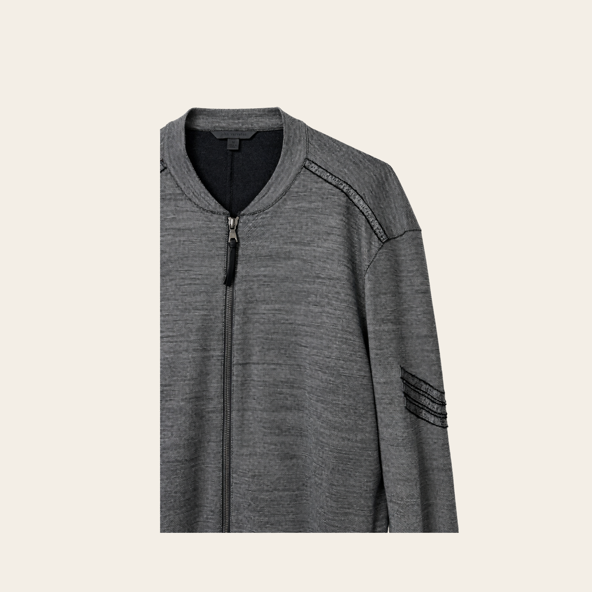 VESTE MILITAIRE EN MAILLE JOHN VARVATOS GRIS MOYEN, M