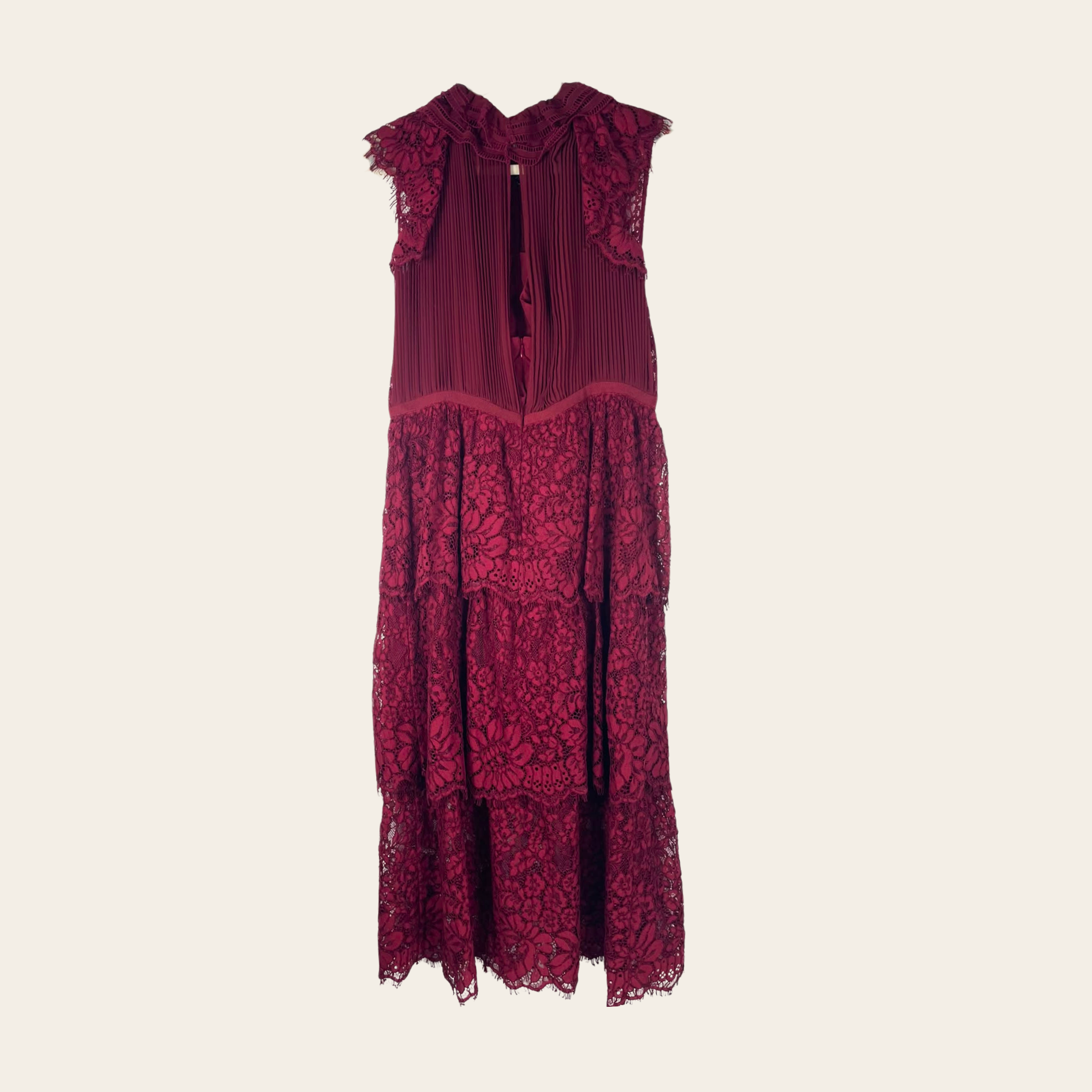 Self-Portrait – Robe Midi en Dentelle Guipure, M