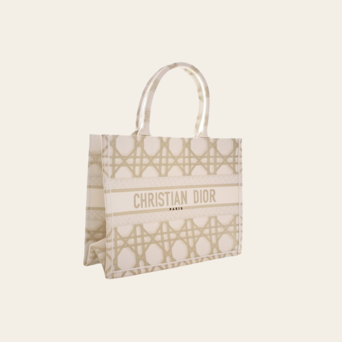 CHRISTIAN DIOR – Medium Embroidered Canvas Book Tote