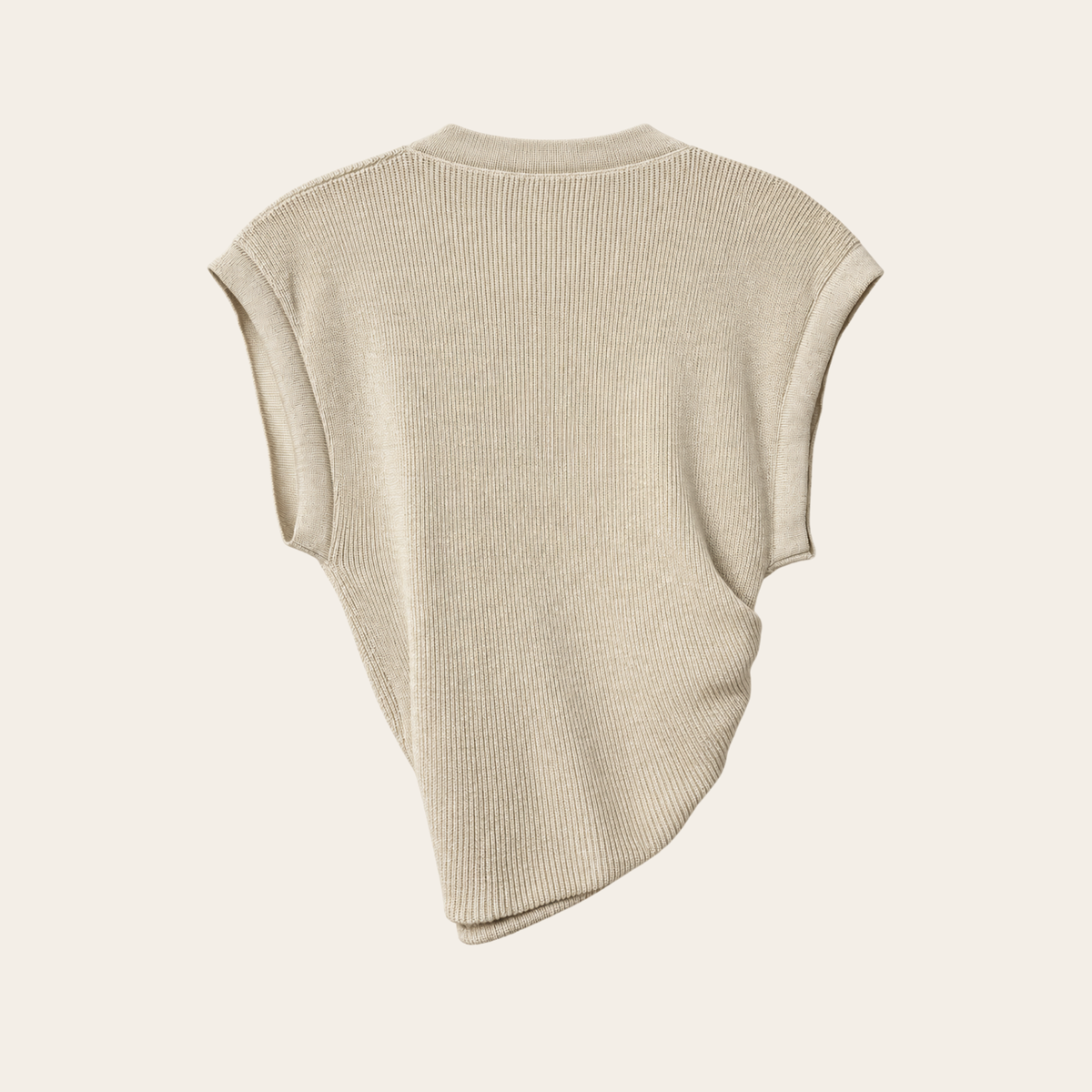 JACQUEMUS — Le Gilet Noué en maille de lin écru, S