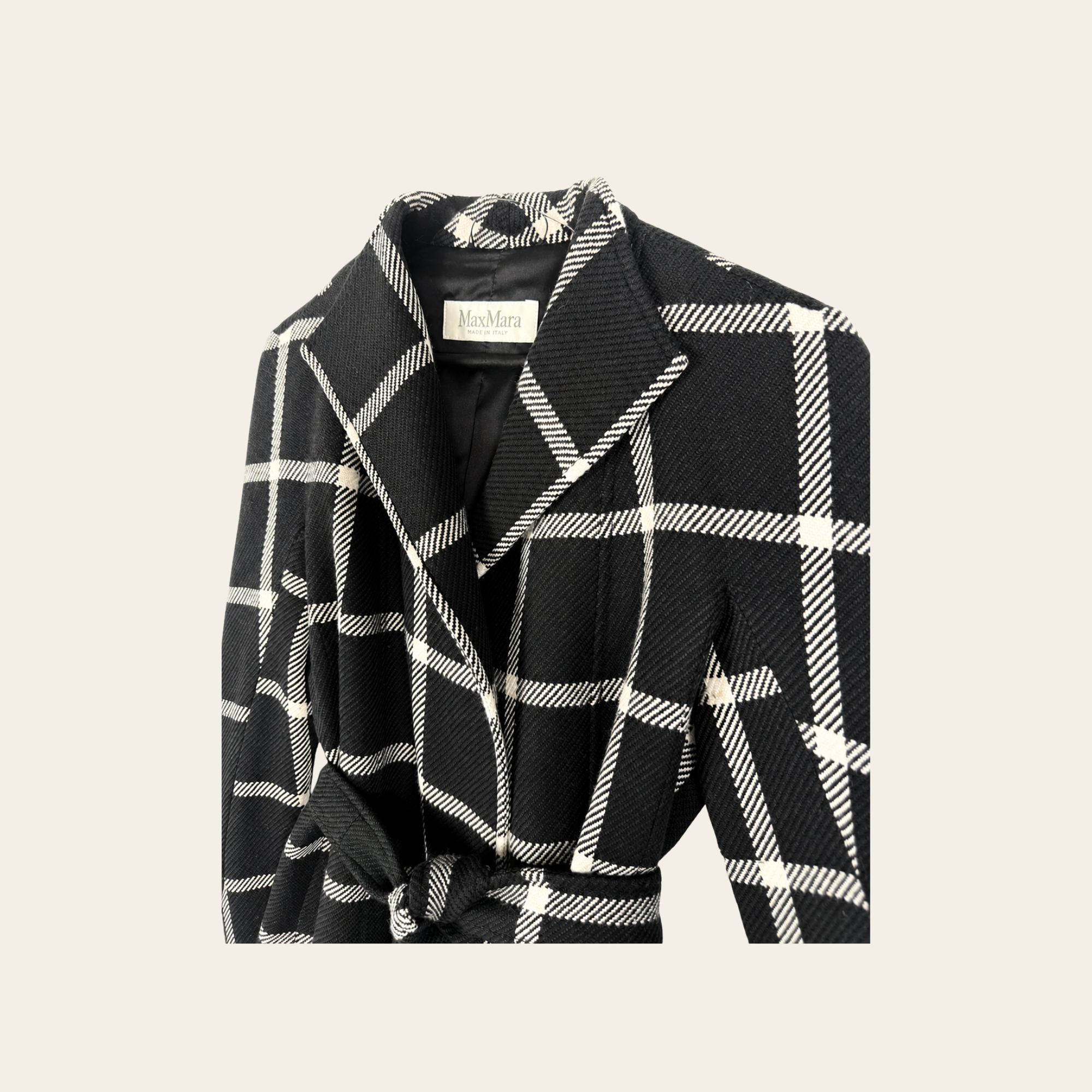 MAX MARA – Veste à Carreaux Laine & Cachemire
