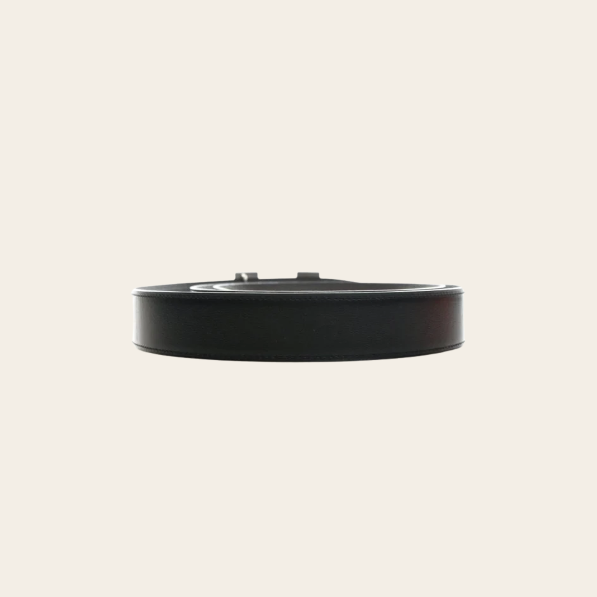 HERMÈS – Ceinture Réversible Constance H en Cuir Togo et Box Noir/Étain, Taille 105