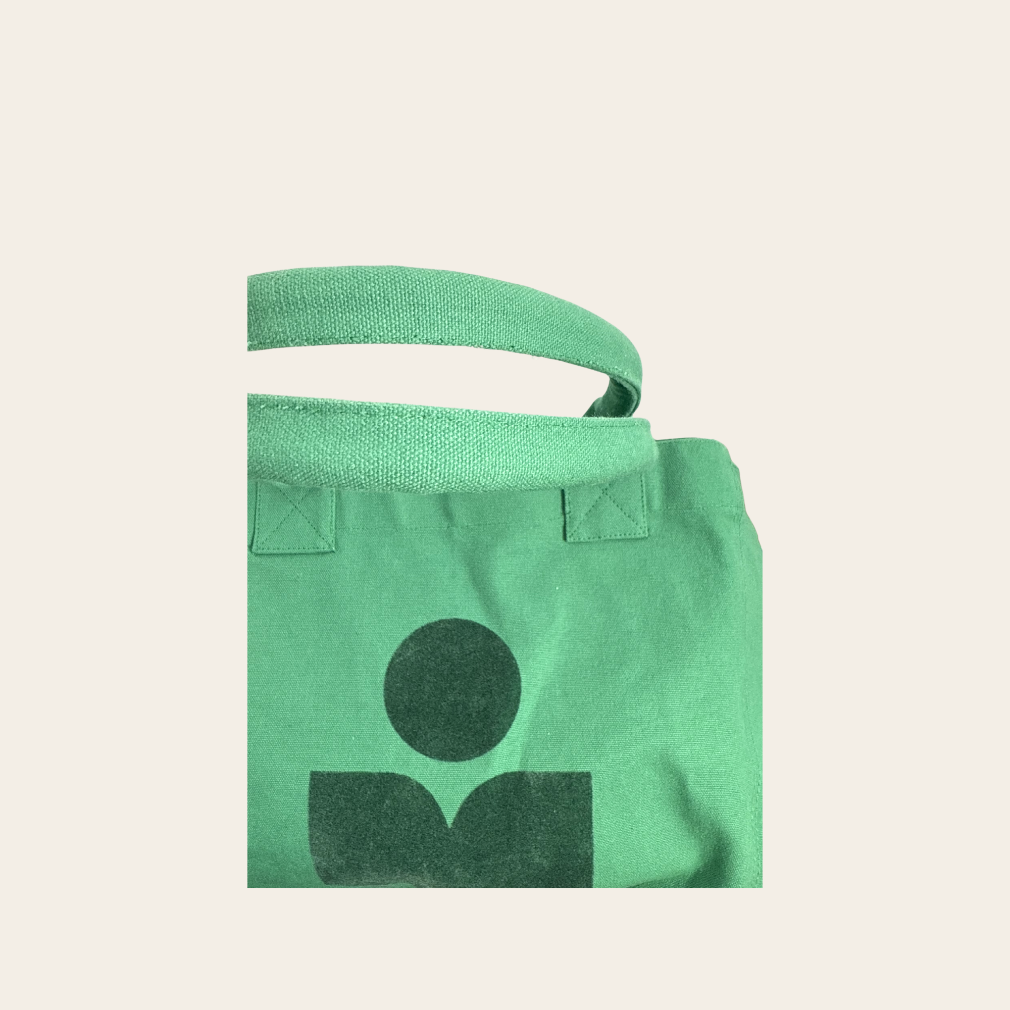 Isabel Marant – Cabas Logo en Toile Vert