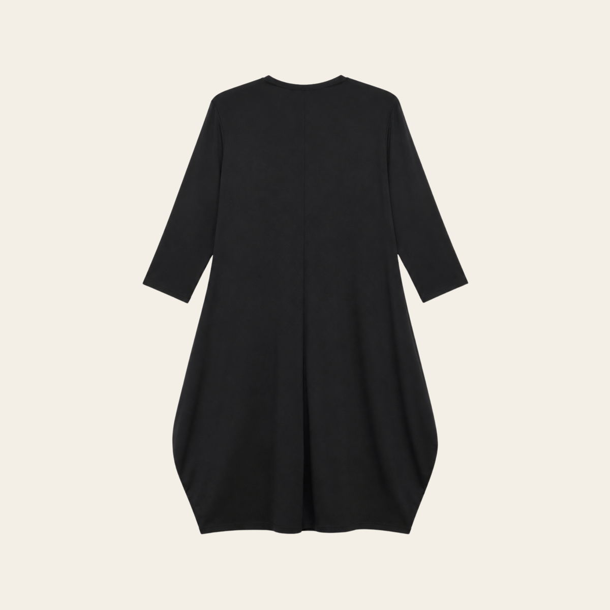 Marie Saint Pierre – Robe cocon en jersey à col V et empiècements contrastants – Noir & ivoire – Taille 4 (L)