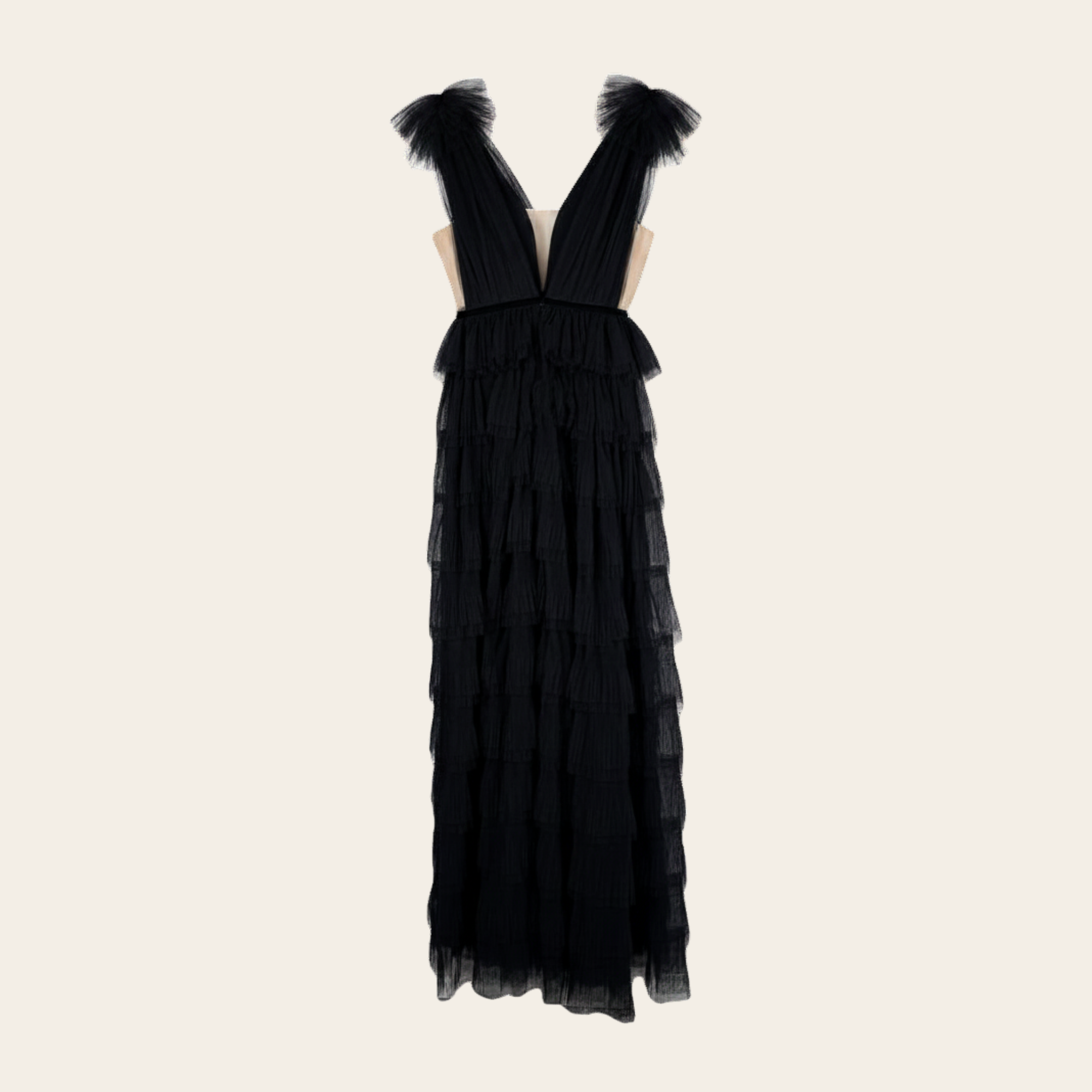 Saulee – Robe Maxi en Tulle Plissé à Volants, Taille 6