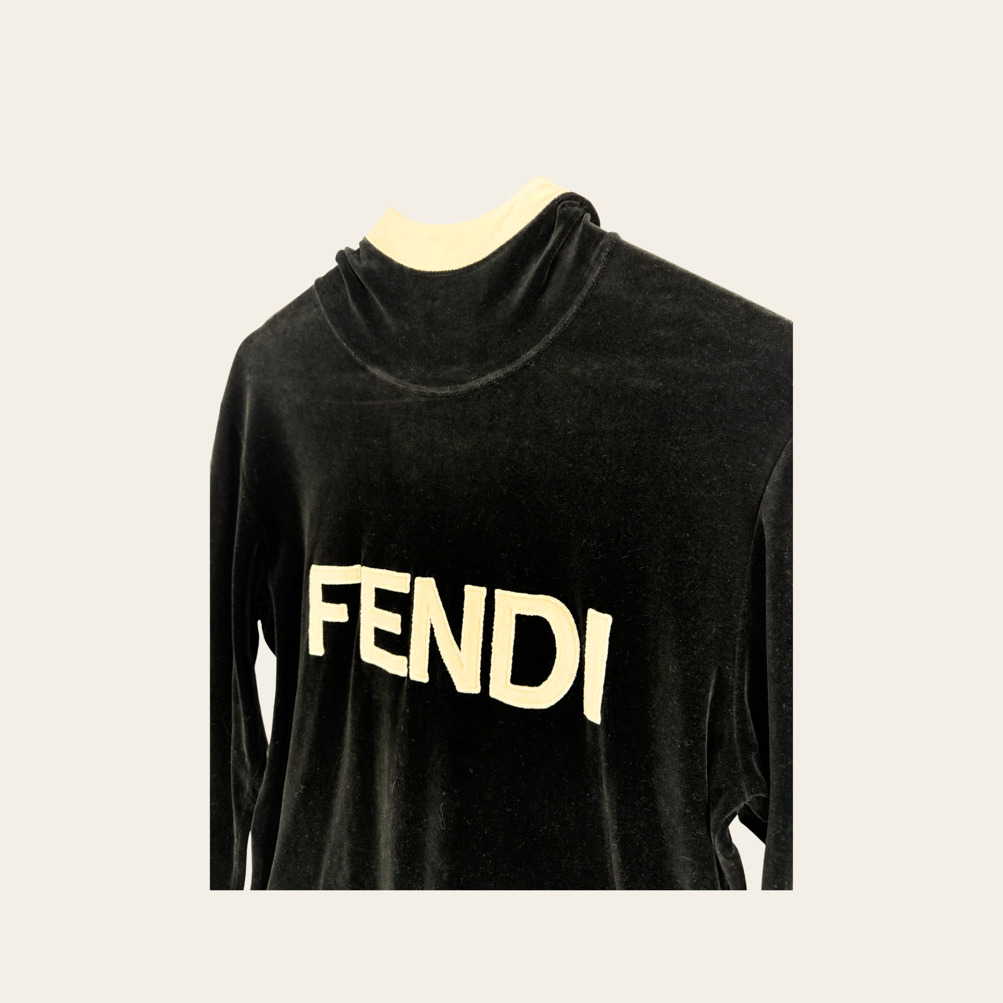 FENDI – Veste Vintage Logo en Velours