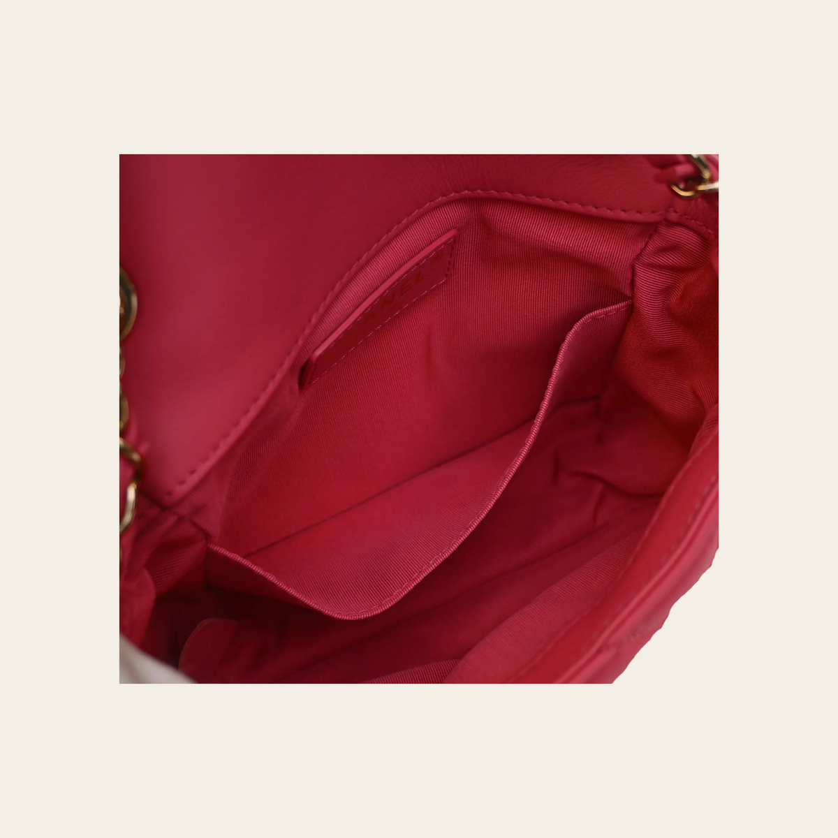 CHANEL Mini Calfskin Square Bubbly Flap Bag