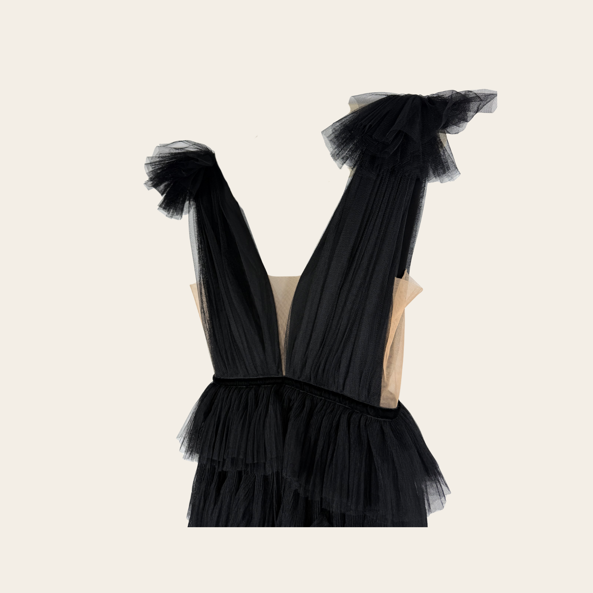 Saulee – Robe Maxi en Tulle Plissé à Volants, Taille 6
