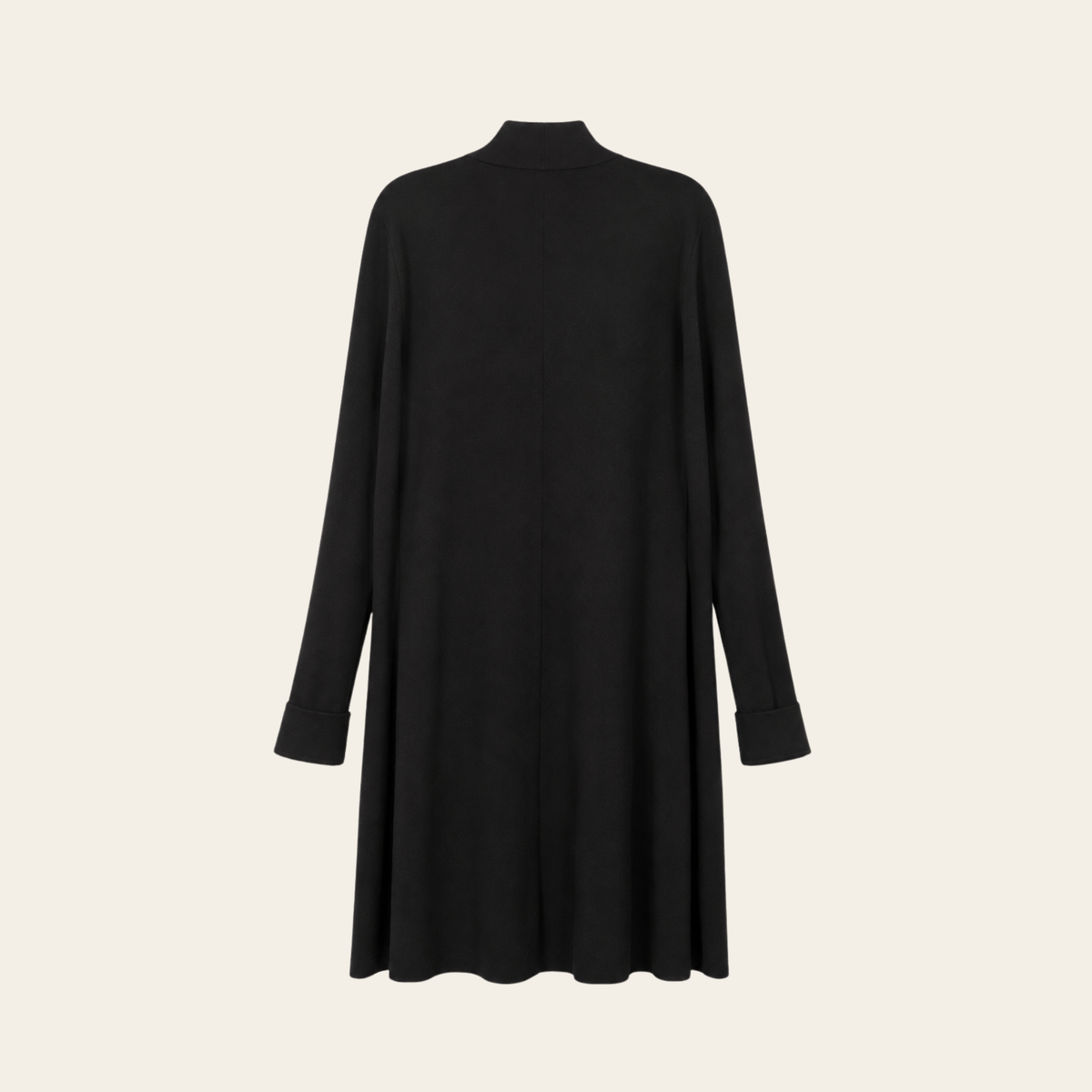 MARIE SAINT PIERRE – Cardigan long ouvert en double jersey – Noir – Taille 6 (XL)