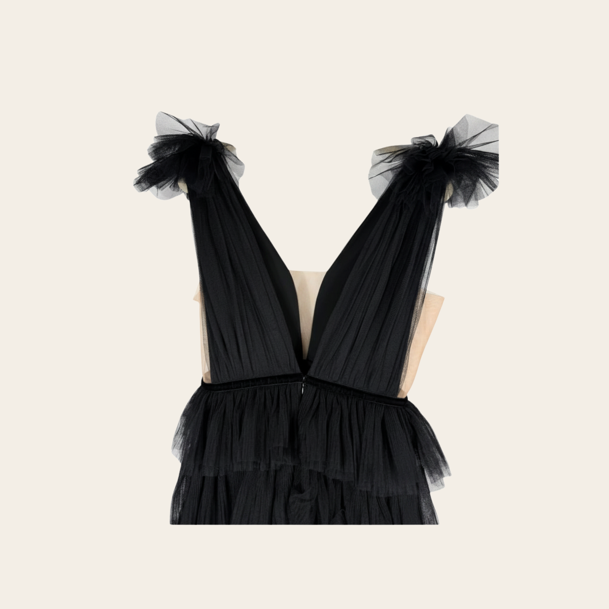 Saulee – Robe Maxi en Tulle Plissé à Volants, Taille 6