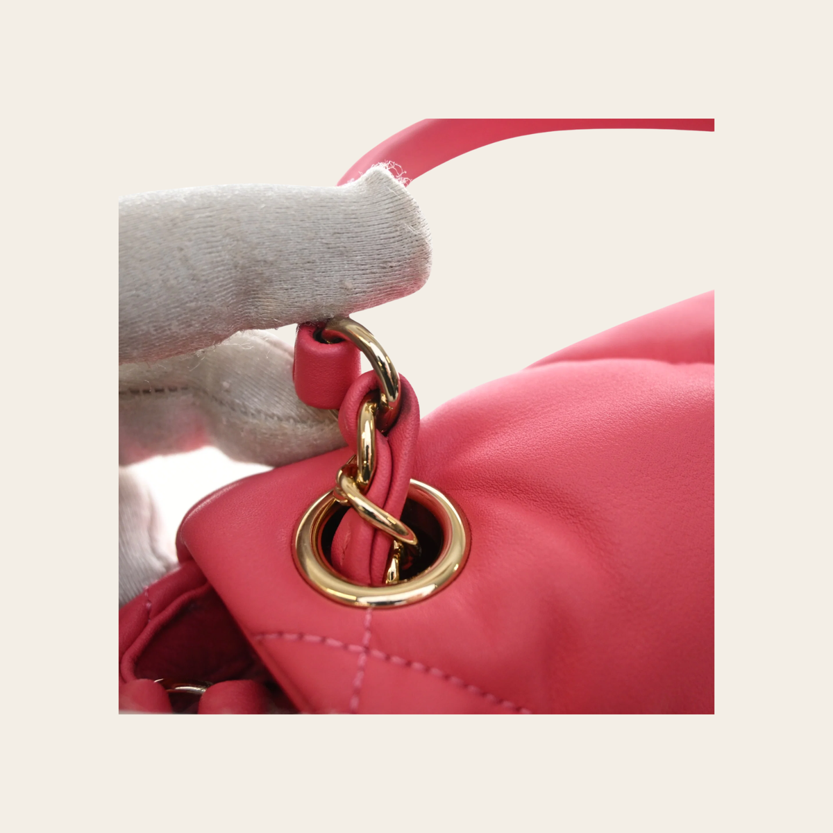 CHANEL Mini Calfskin Square Bubbly Flap Bag