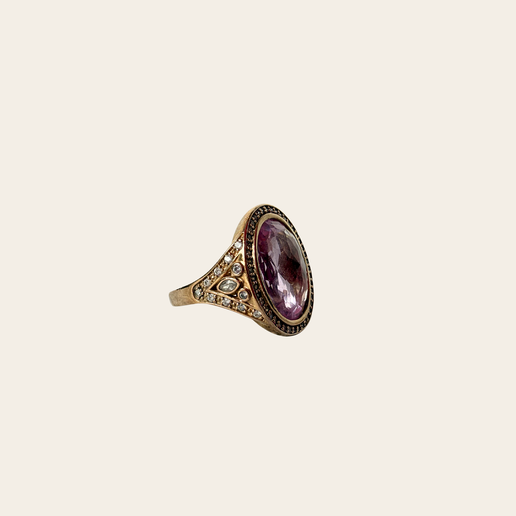THOMAS SABO Bague Cocktail Rose Gold & Pierre Rose, Taille 7