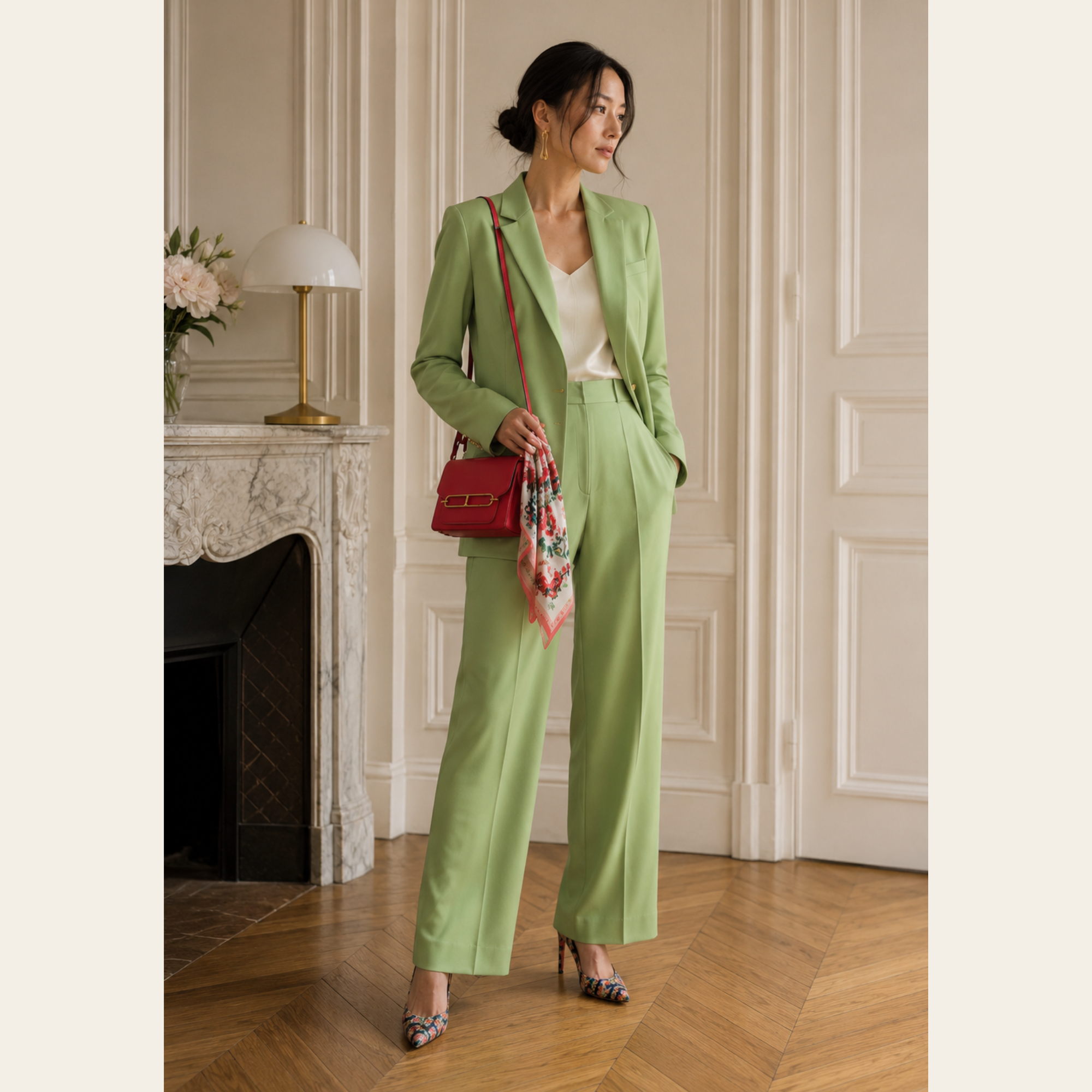 VVB Victoria Beckham – Ensemble Tailleur Vert Menthe, Taille FR 36 (S)