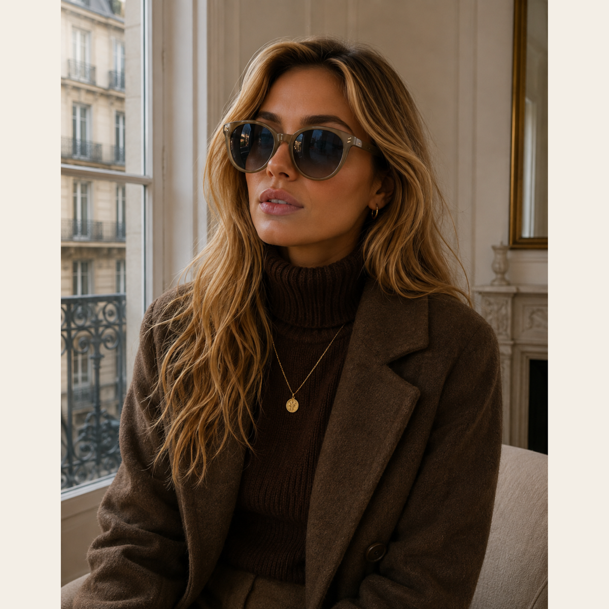 Stella McCartney - SC0086S Oversized Round Sunglasses