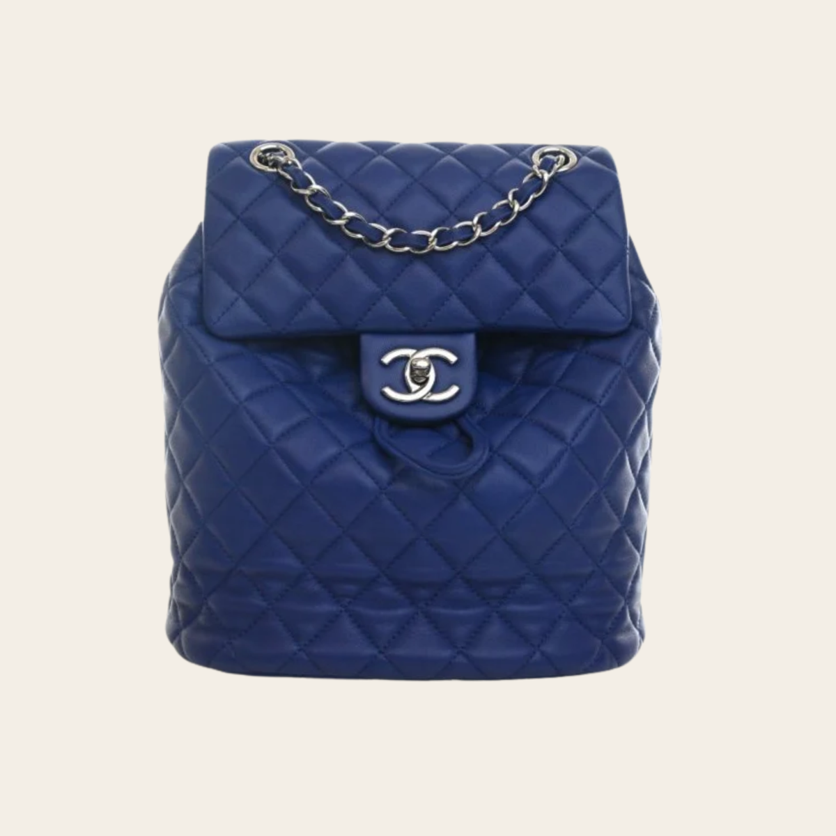 CHANEL Small Urban Spirit Backpack en cuir d’agneau bleu